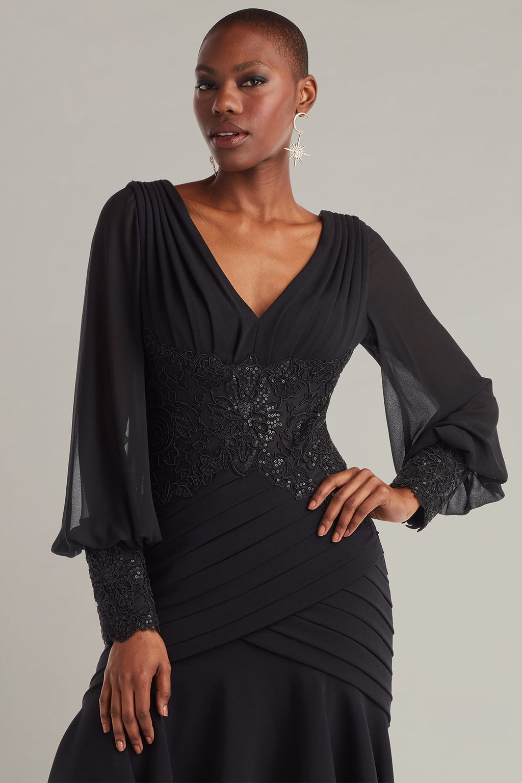 Kalina Blouson Sleeve High-Low Dress
