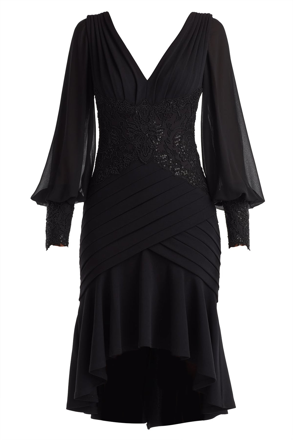 Kalina Blouson Sleeve High-Low Dress