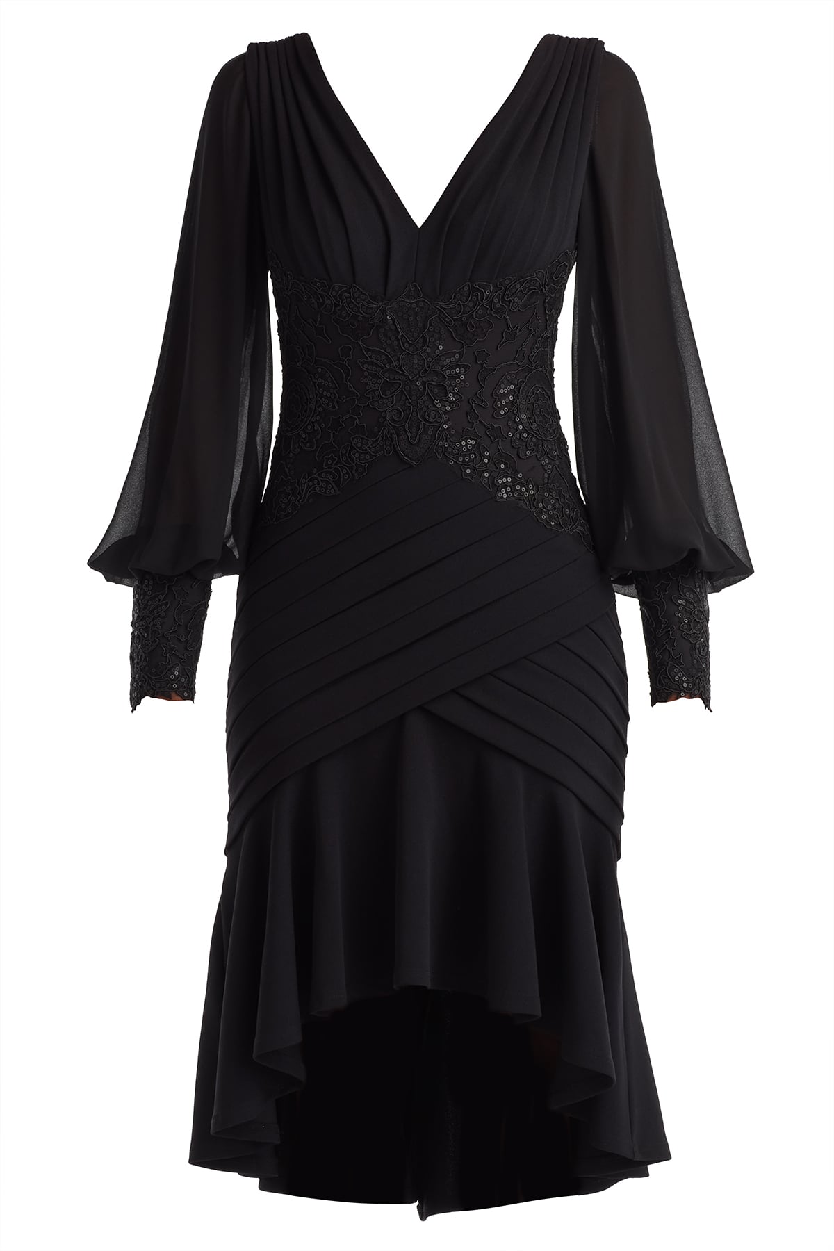Kalina Blouson Sleeve High-Low Dress
