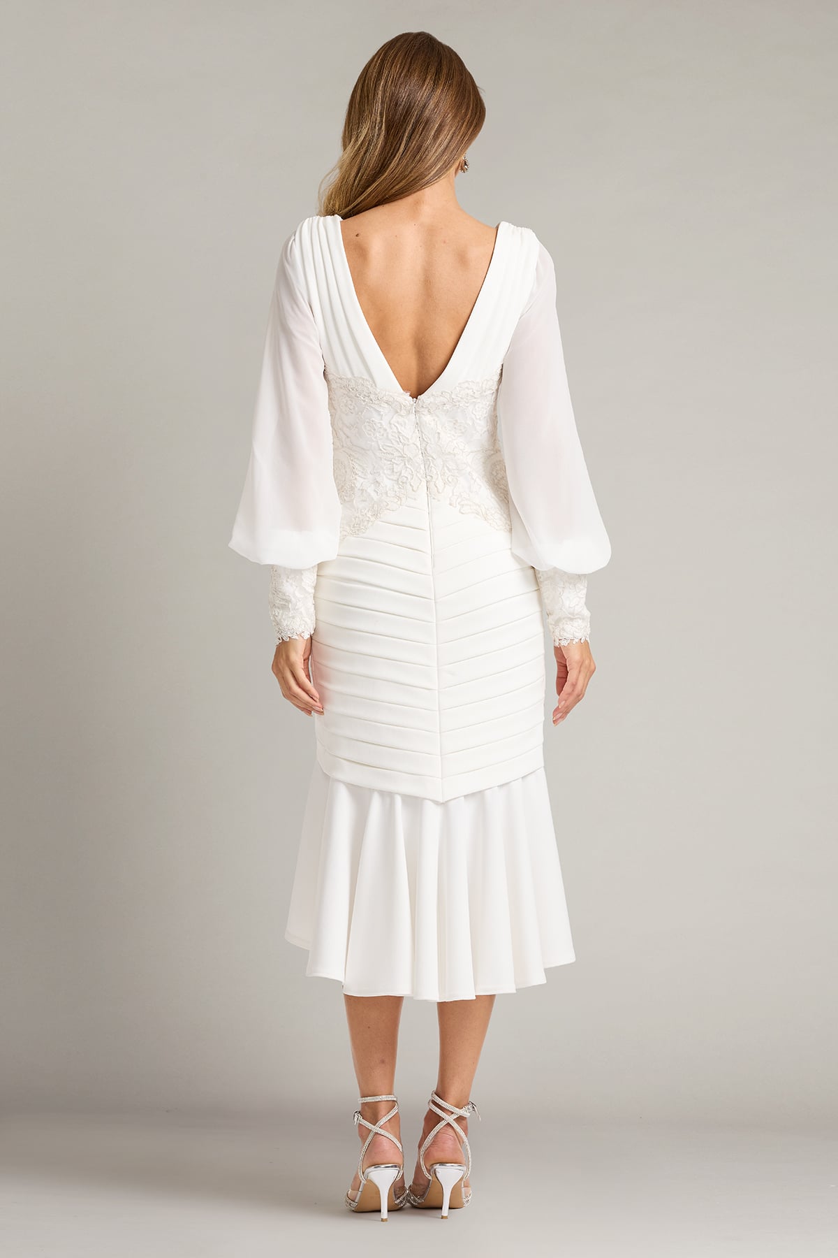 Kalina Blouson Sleeve High-Low Dress