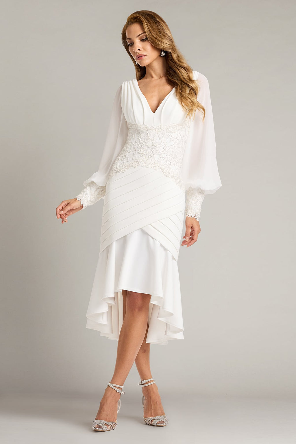 Kalina Blouson Sleeve High-Low Dress