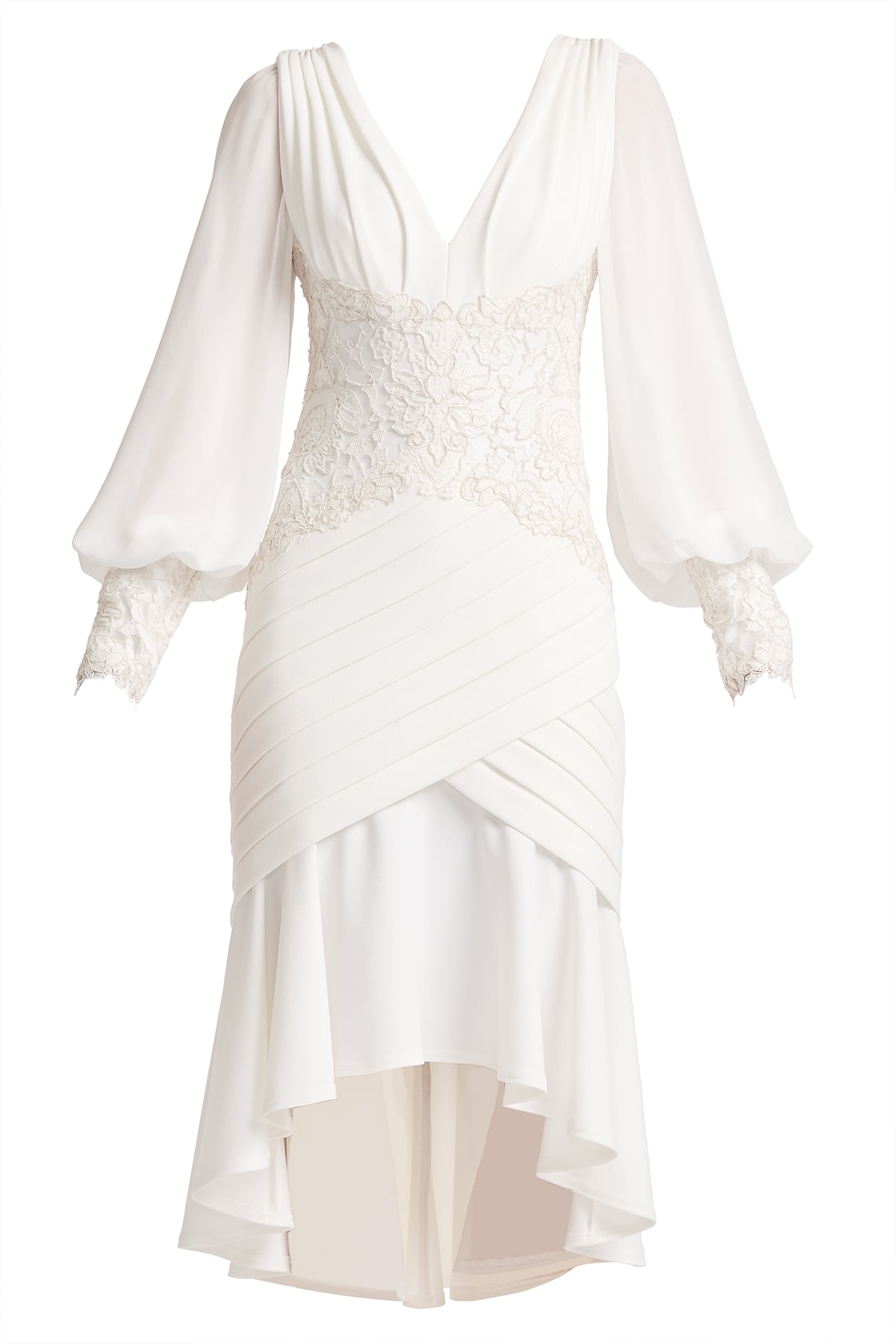Kalina Blouson Sleeve High-Low Dress