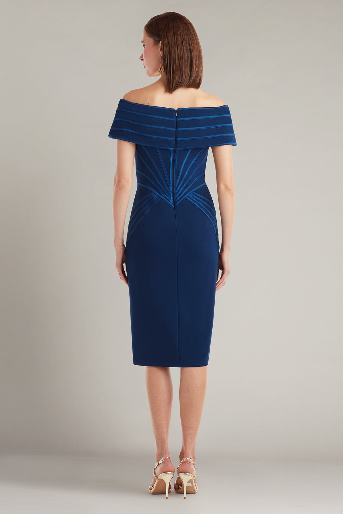 Meridian Sundial Off-Shoulder Dress