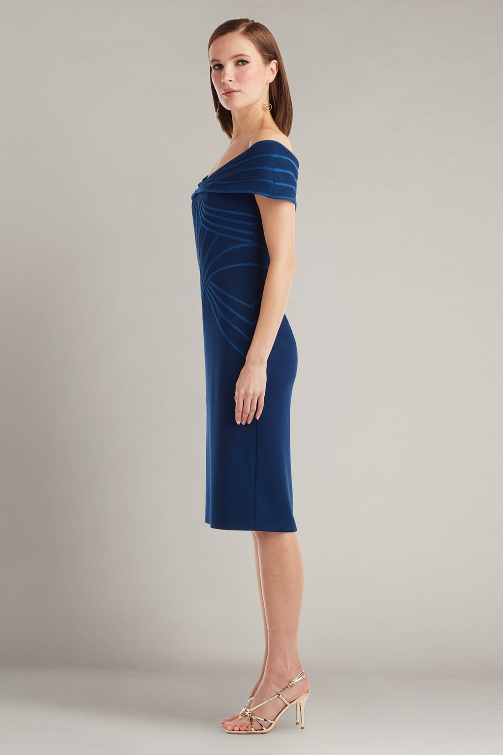 Meridian Sundial Off-Shoulder Dress