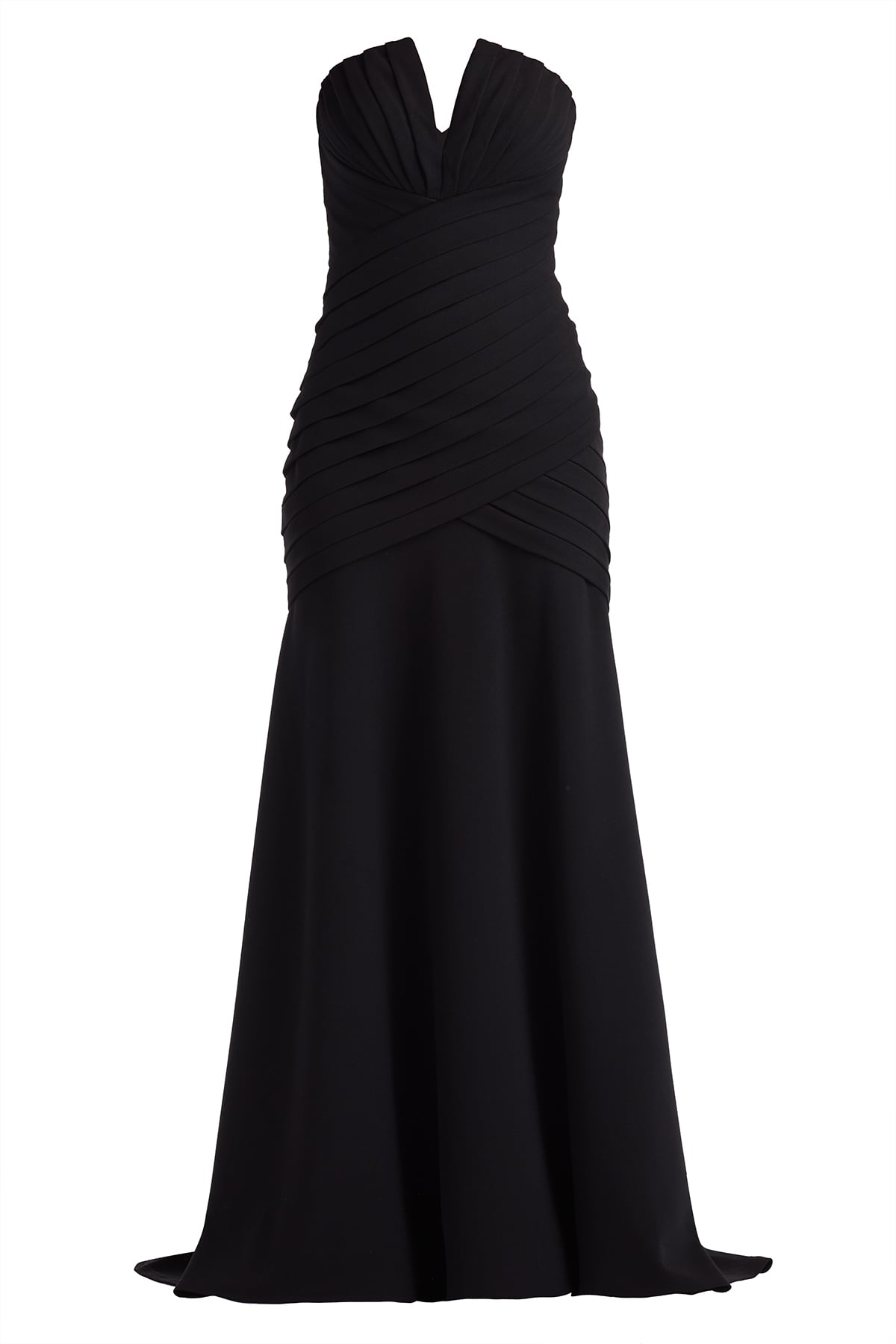 Vionna Shutter-Pleated Crepe Gown – Tadashi Shoji Official Online