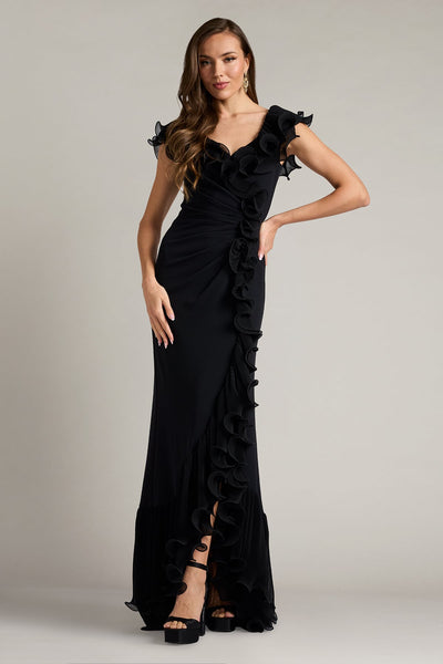 Leandra Cascading Ruffle Gown Tadashi Shoji Official Online Boutique Leandra Cascading Ruffle Gown Tadashi Shoji Official Online Boutique