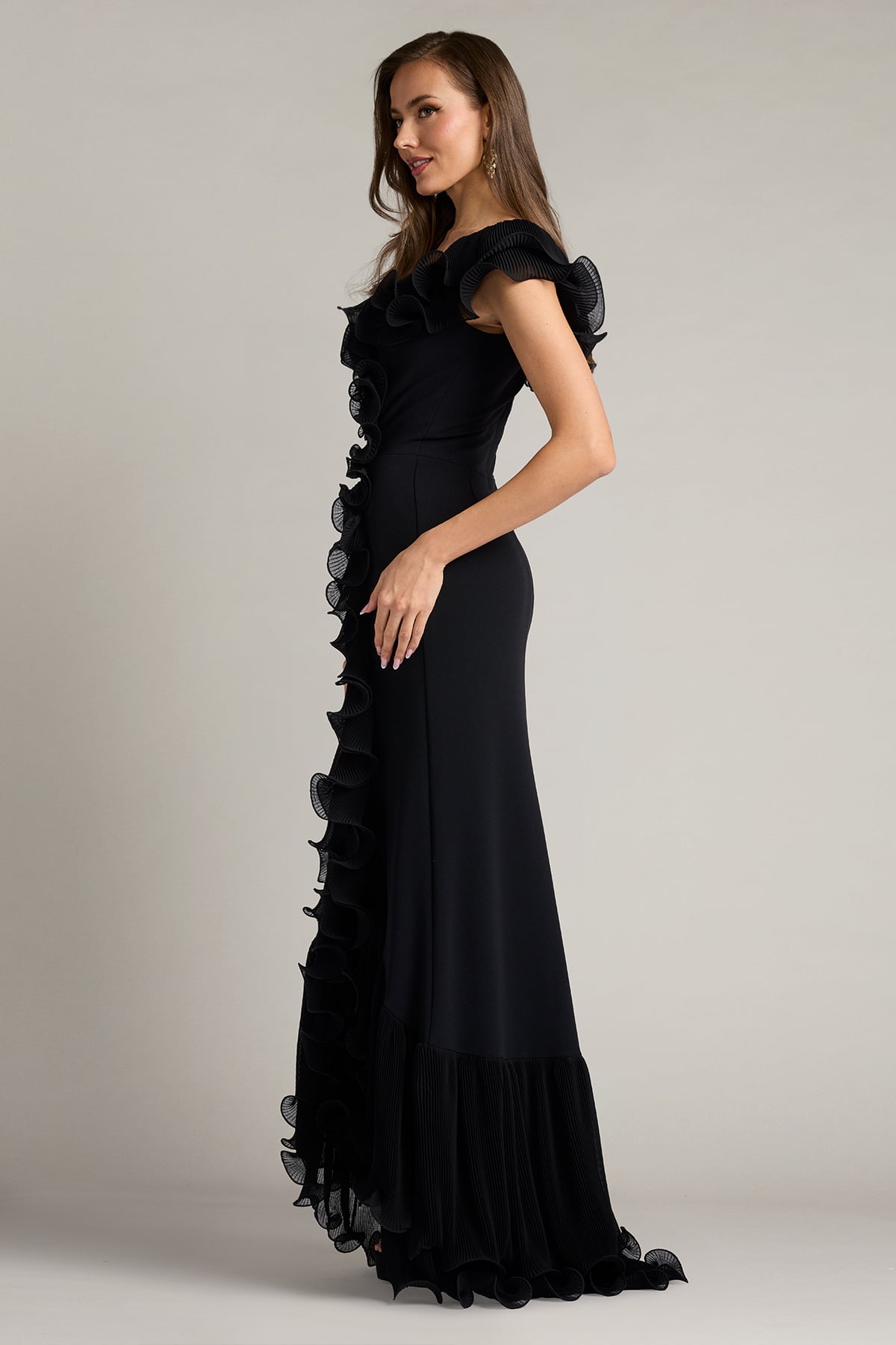 Leandra Cascading Ruffle Gown