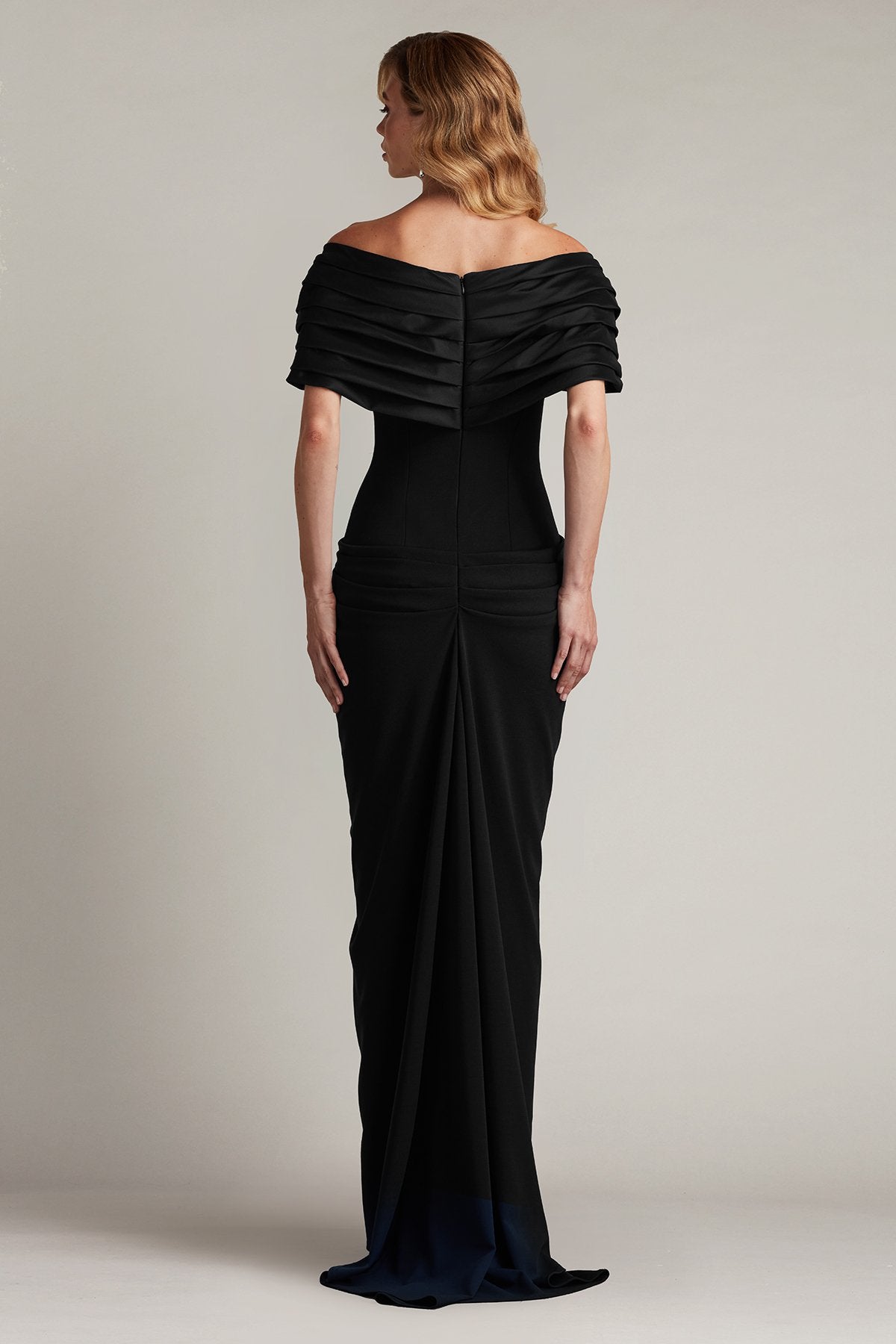 Seraphine Pleated Portrait Collar Gown