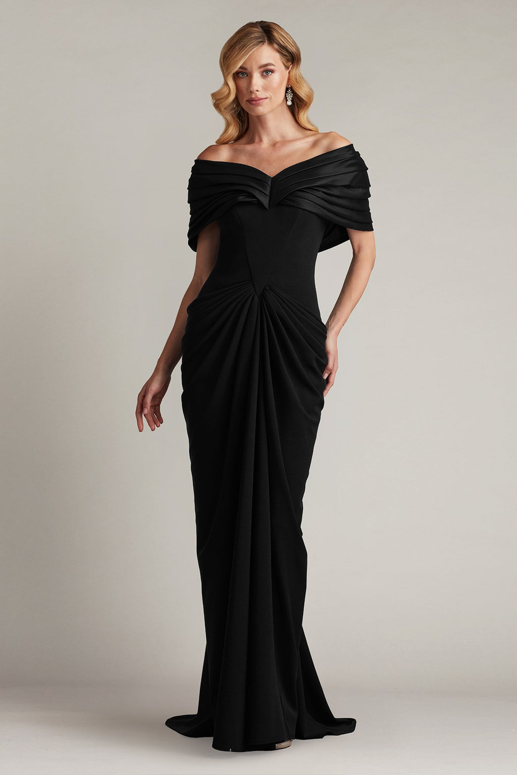 Seraphine Pleated Portrait Collar Gown