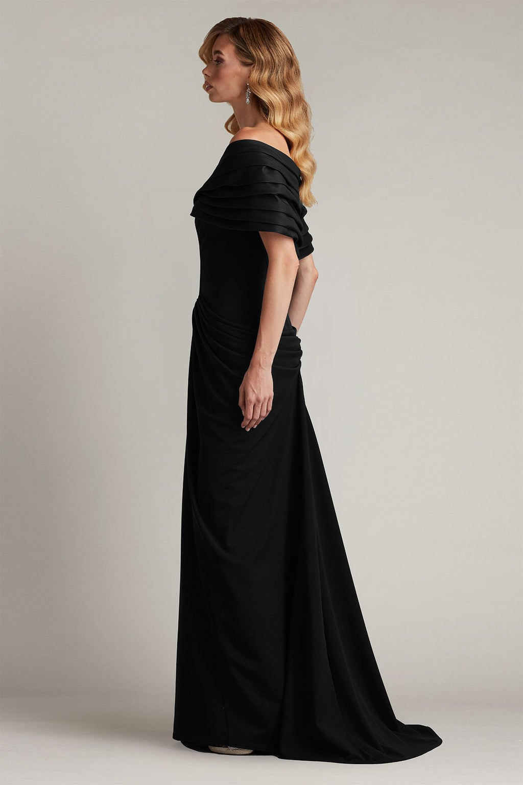 Seraphine Pleated Portrait Collar Gown