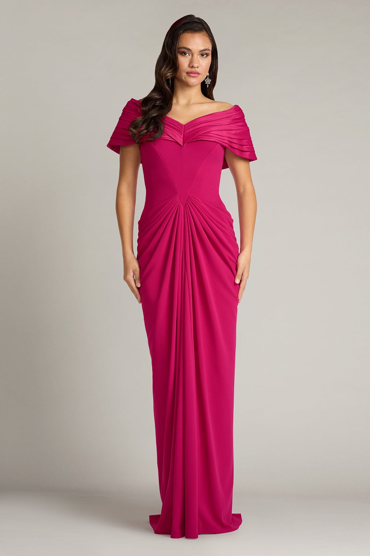 Seraphine Pleated Portrait Collar Gown