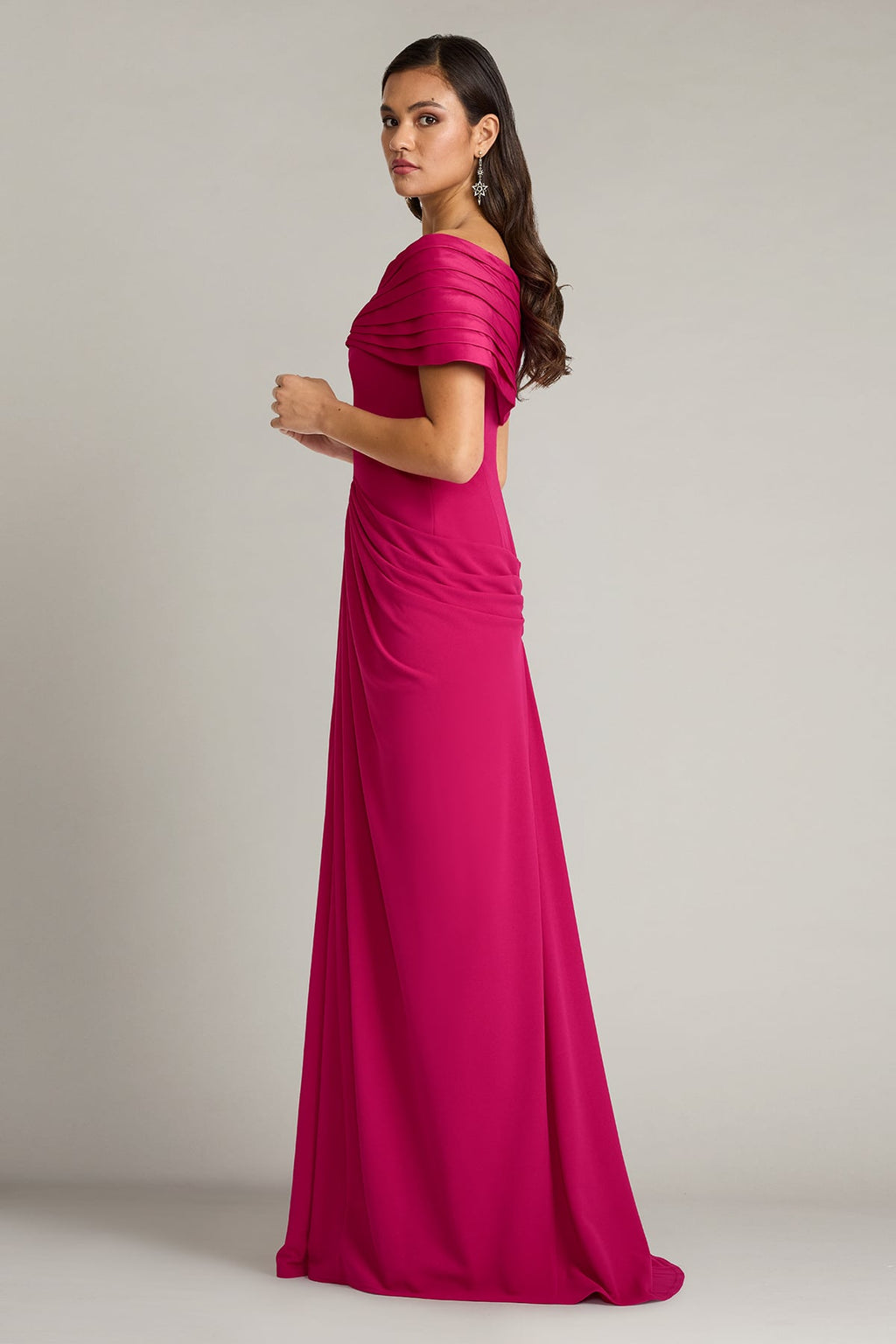 Seraphine Pleated Portrait Collar Gown