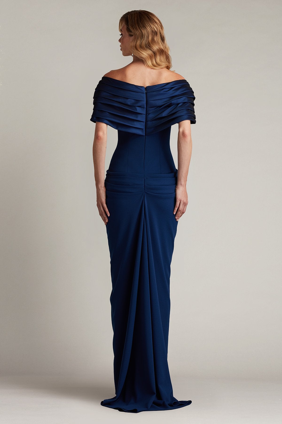 Seraphine Pleated Portrait Collar Gown