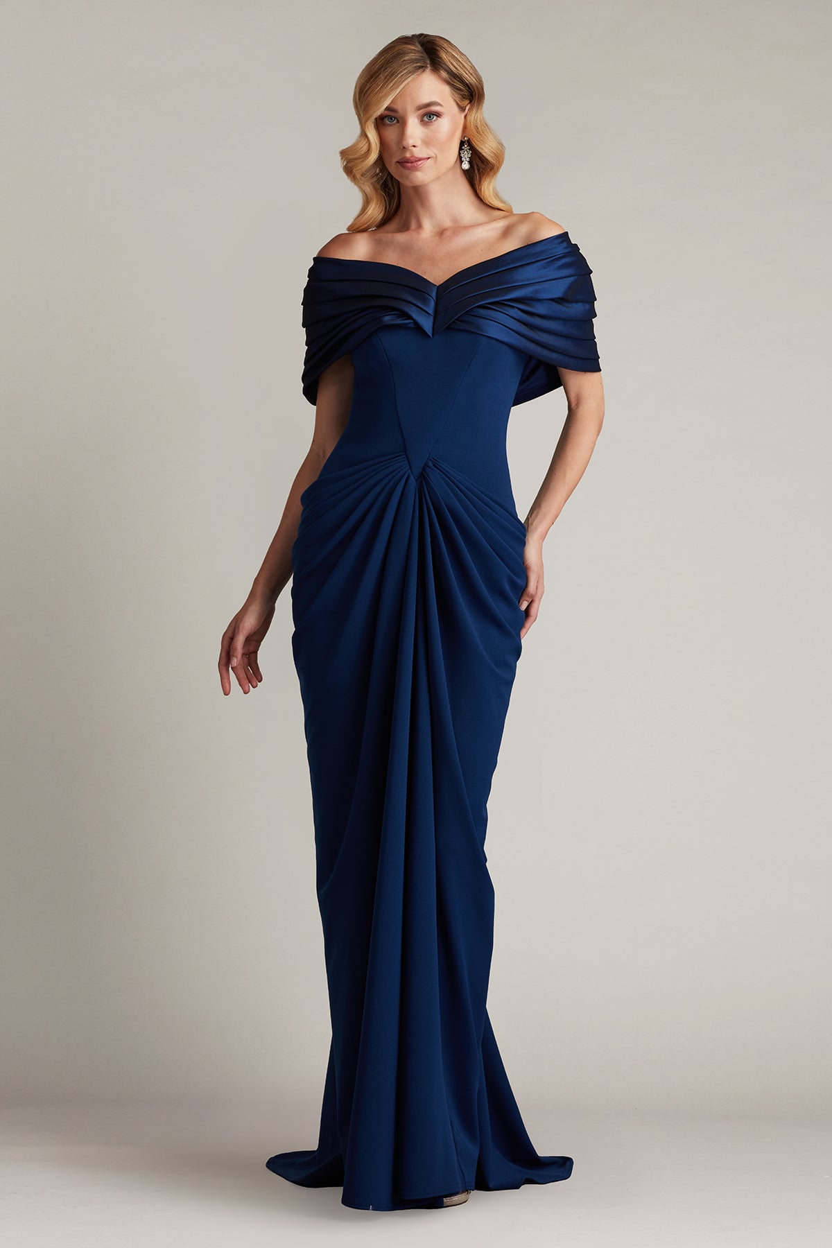 Seraphine Pleated Portrait Collar Gown
