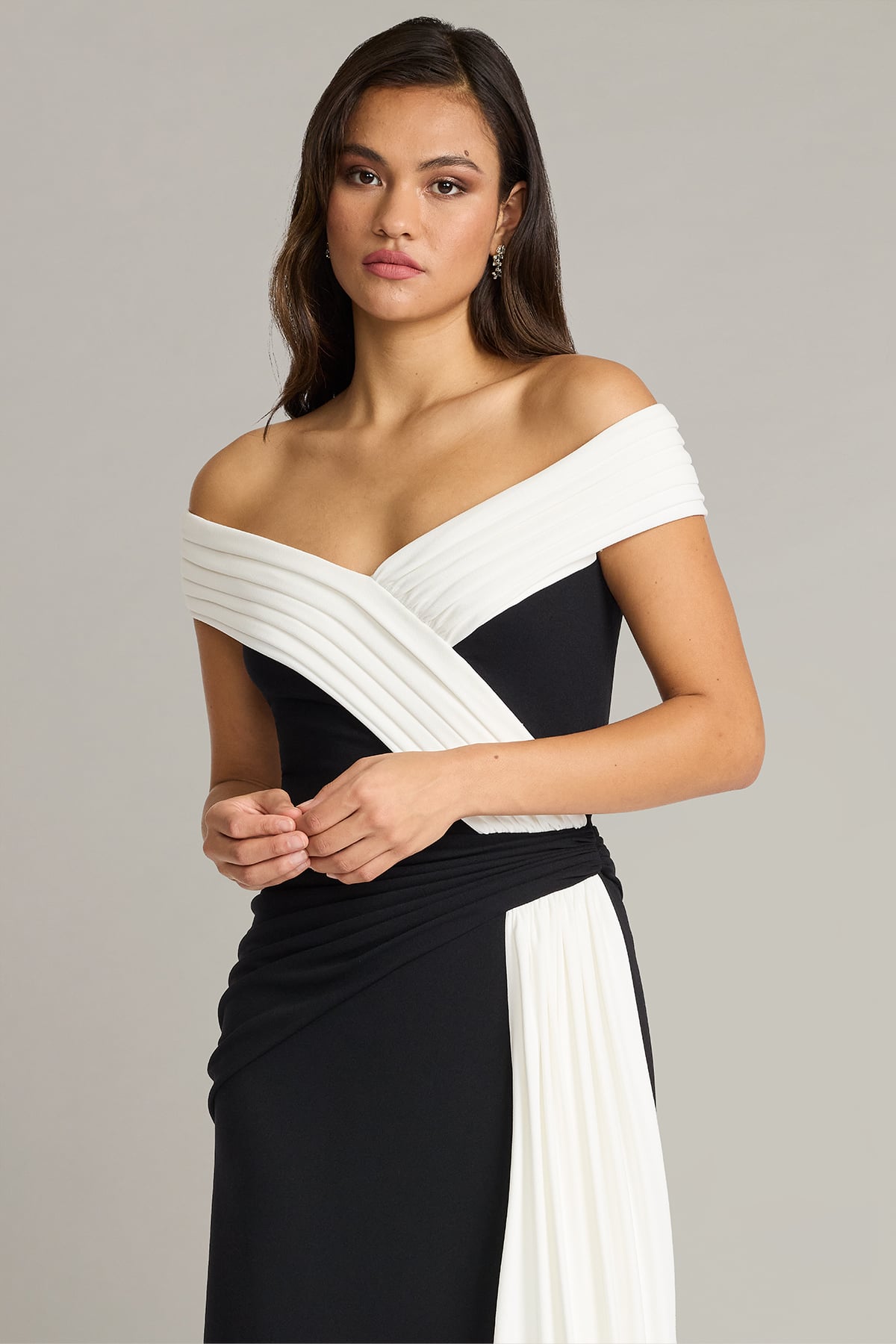 Lohner Draped Sash Gown
