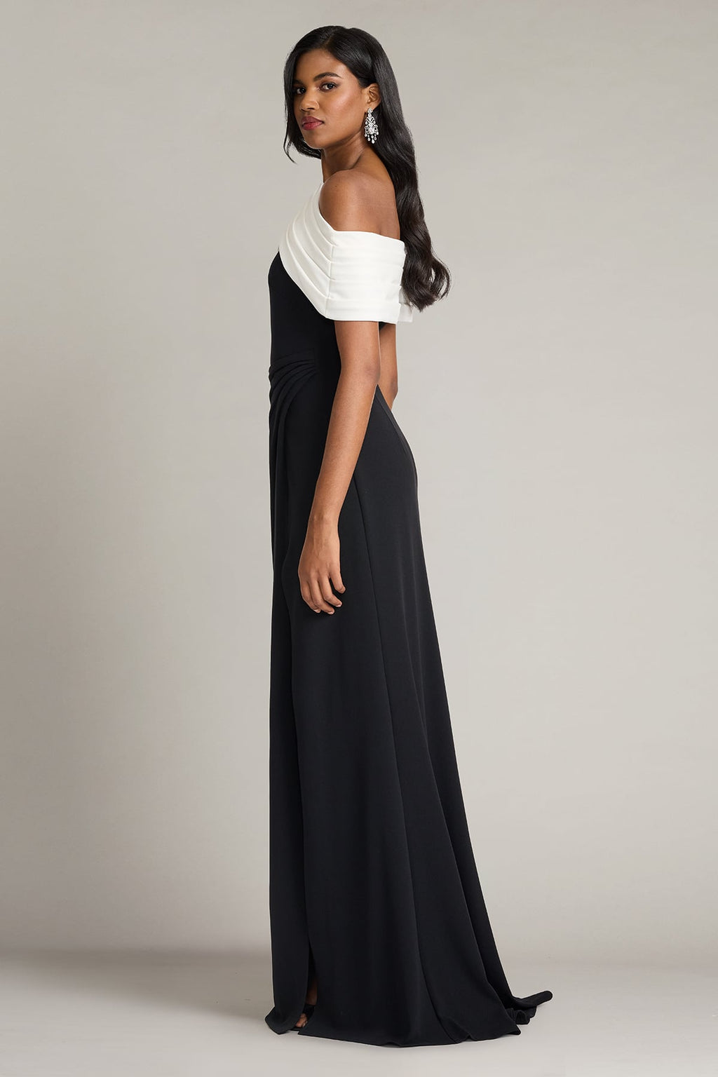 Sumit One-Shoulder Drape Gown