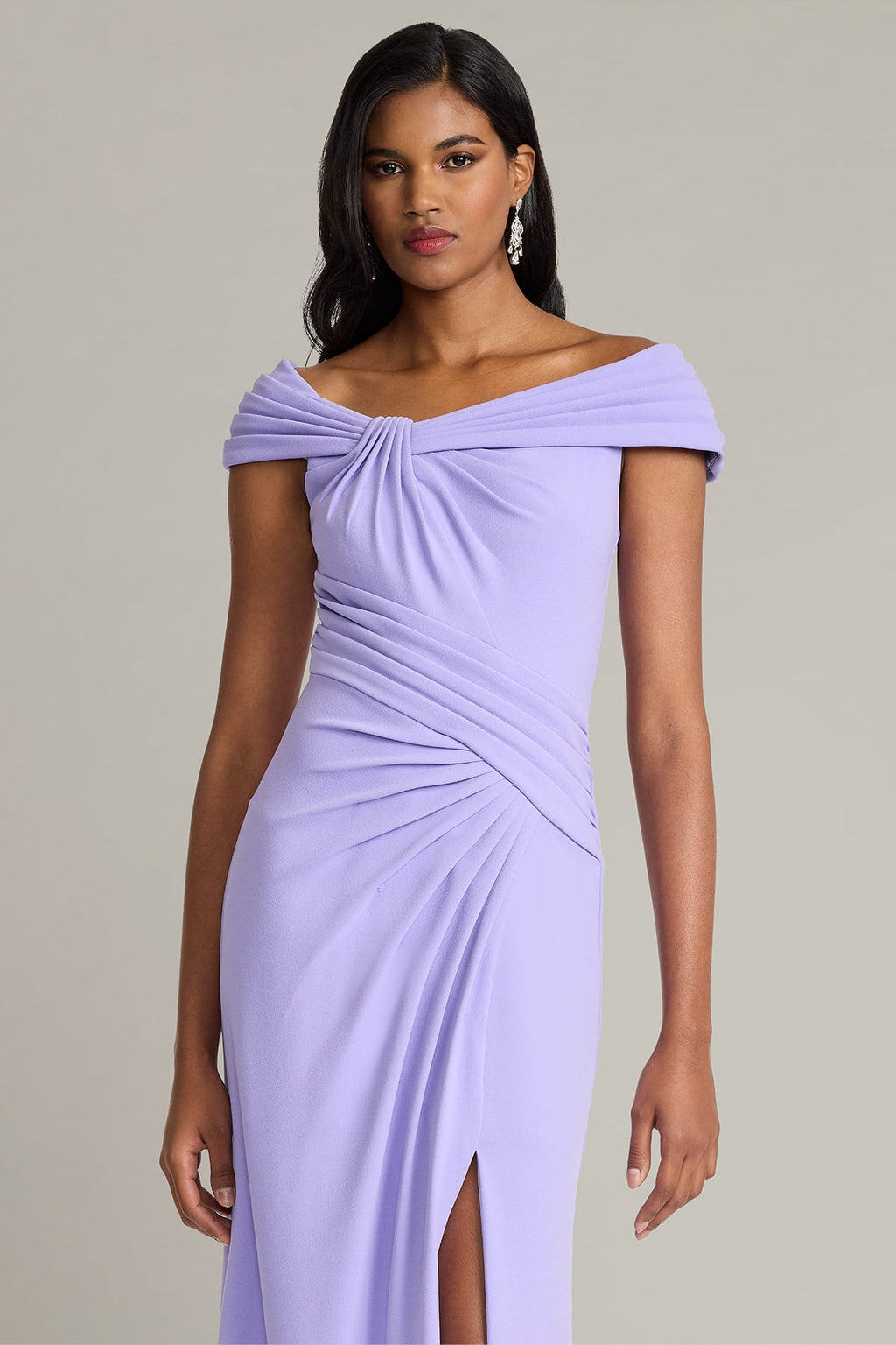 Bruner Draped Crepe Gown