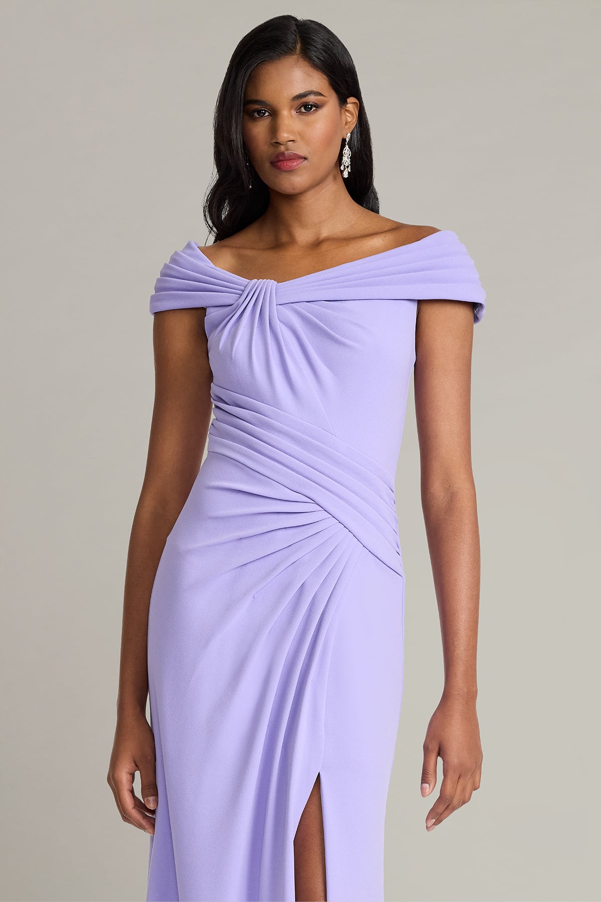 Bruner Draped Crepe Gown