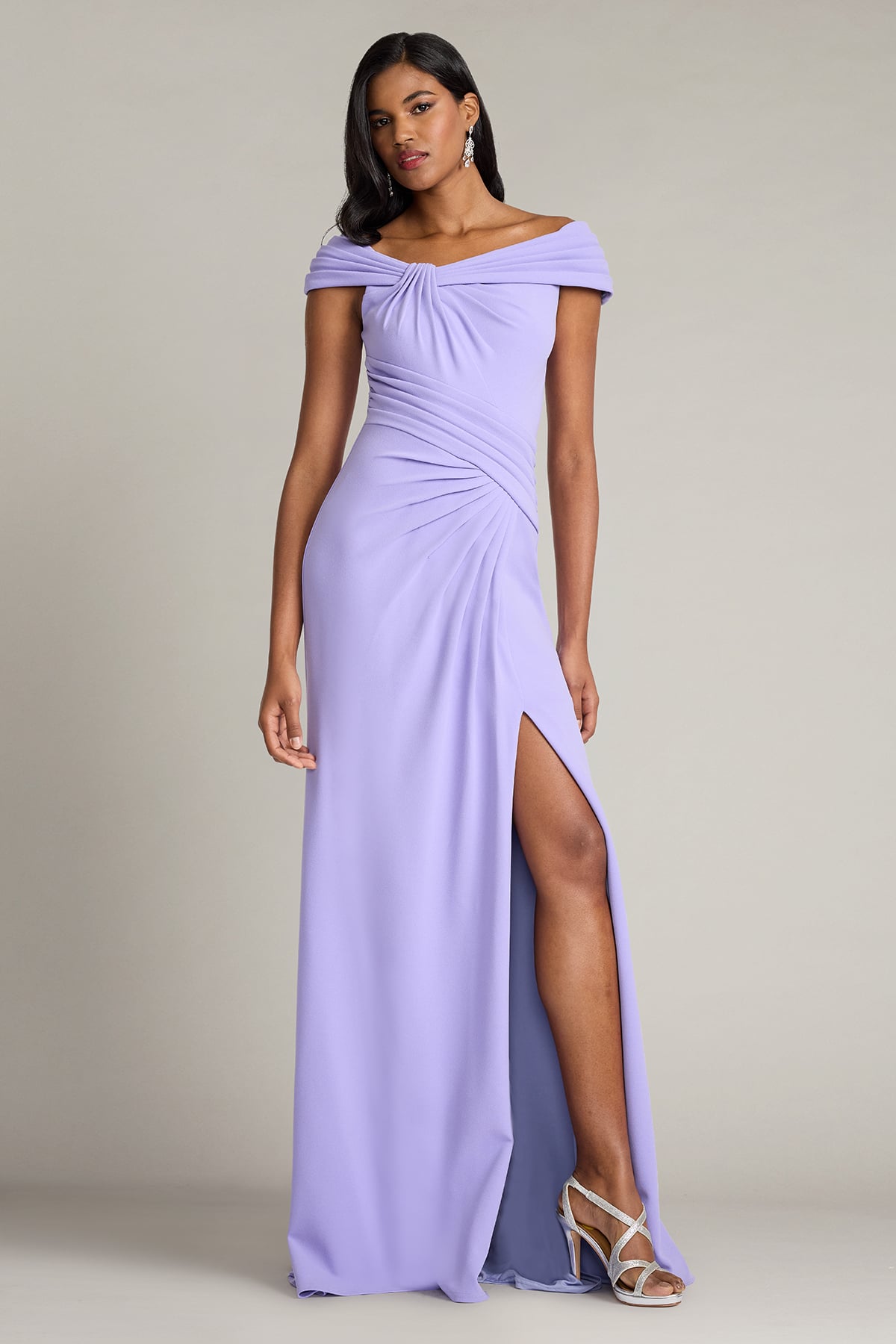 Bruner Draped Crepe Gown