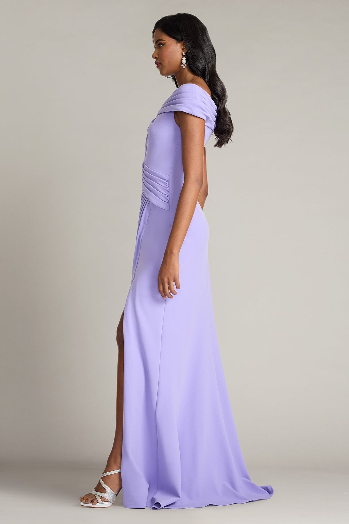 Bruner Draped Crepe Gown