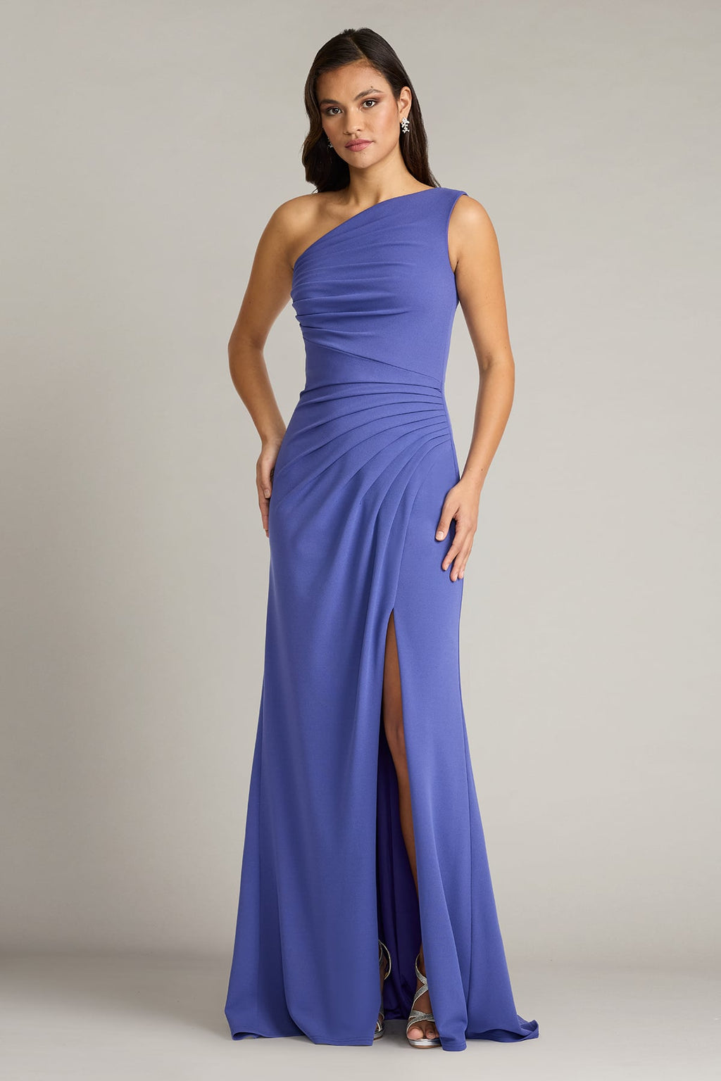 Lohner One-Shoulder Draped Gown