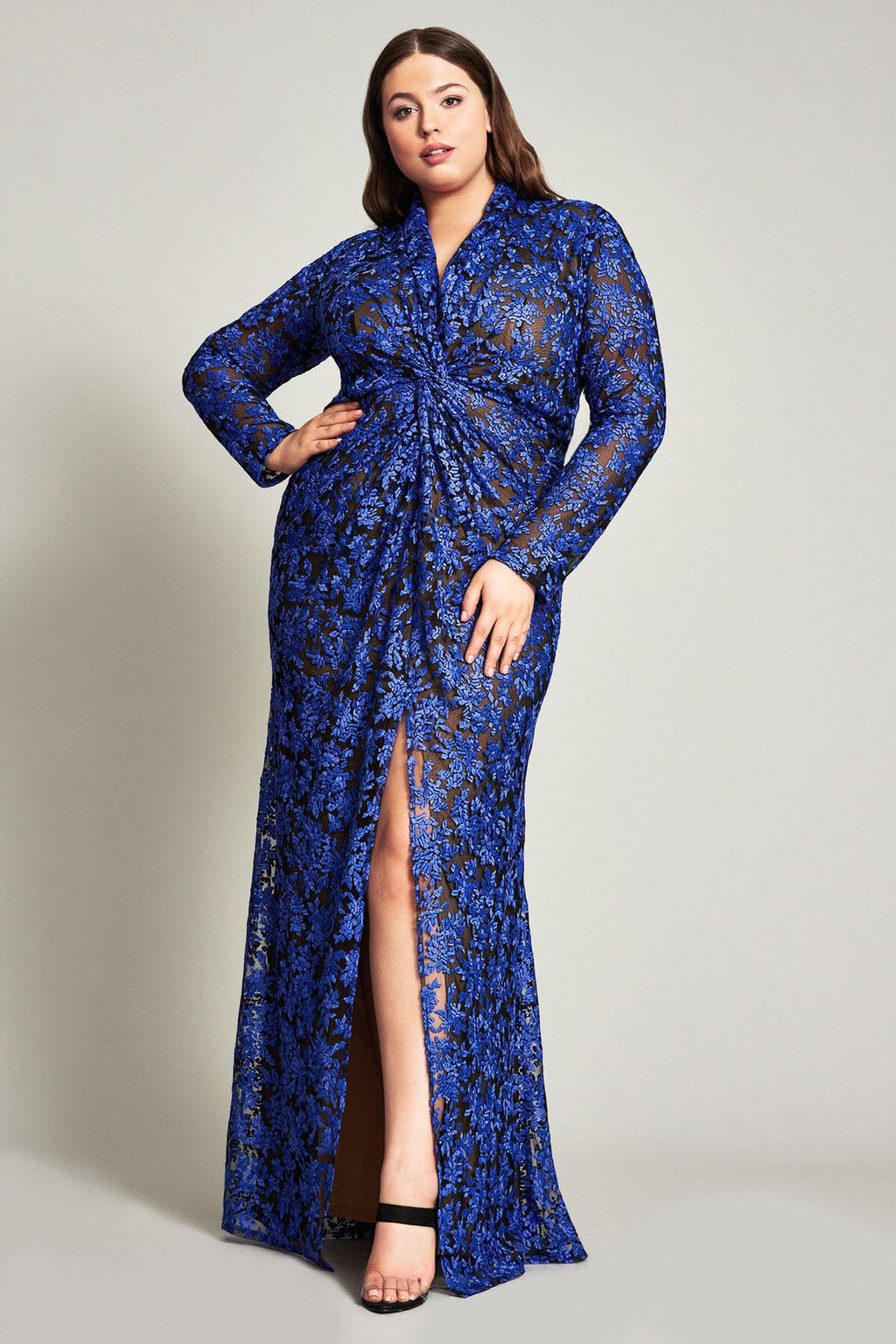 Kita Floral Slit Gown - PLUS SIZE