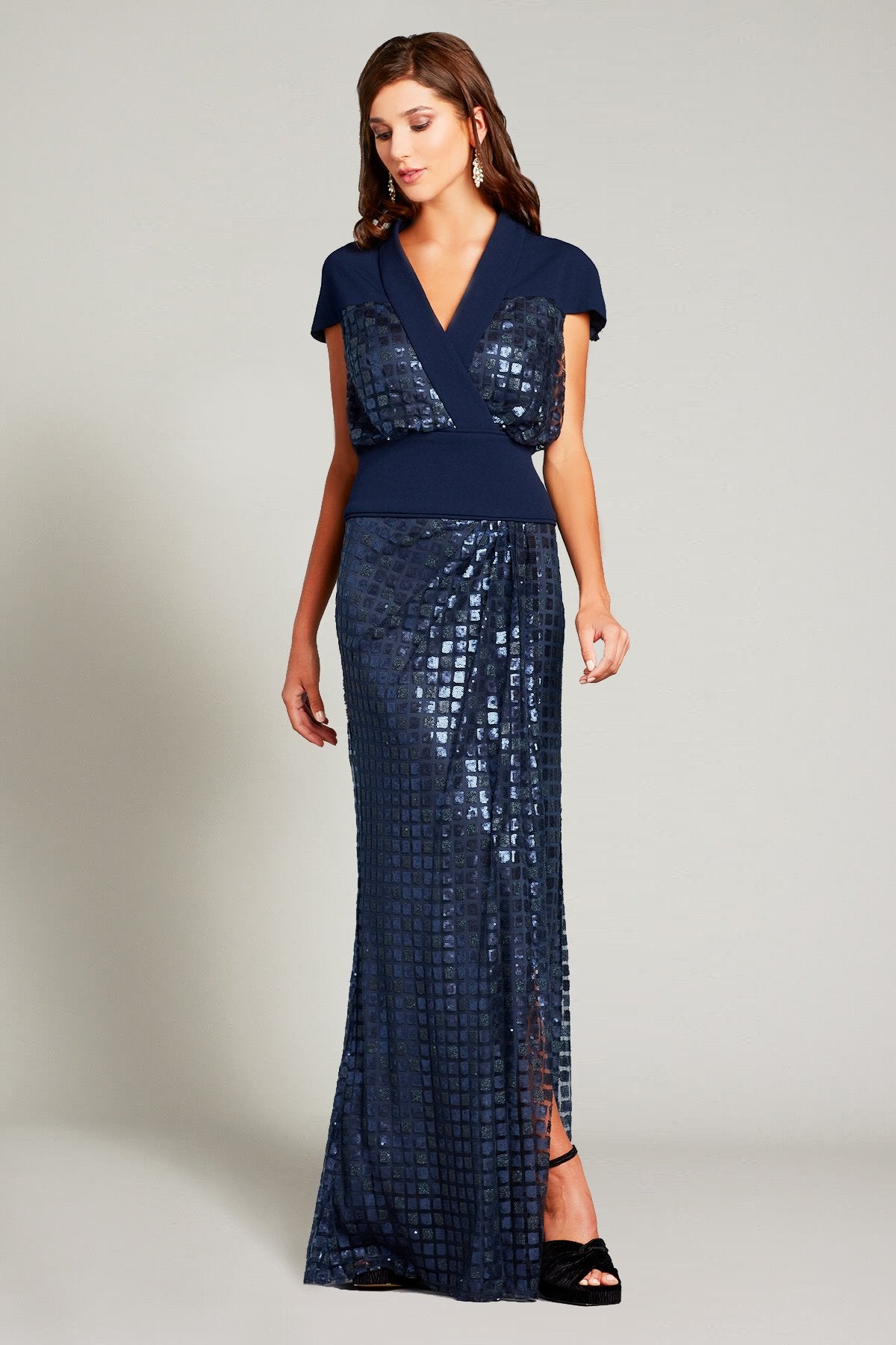 Kyo Embroidered High Slit Gown