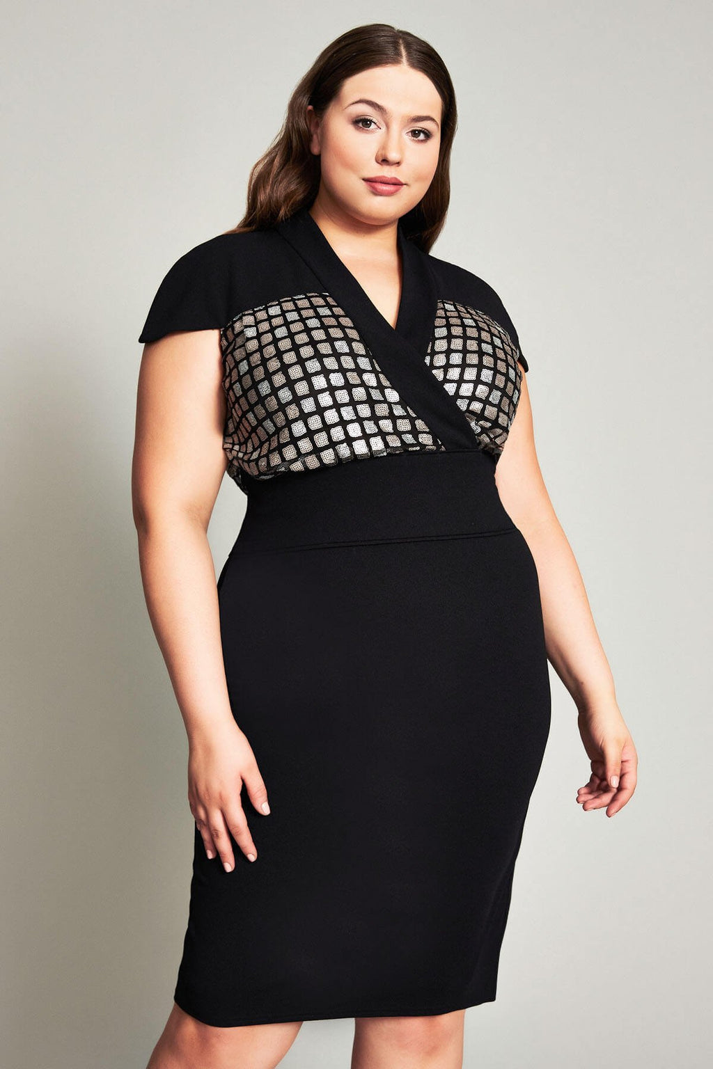 Raku Embroidered Blousson Dress  - PLUS SIZE