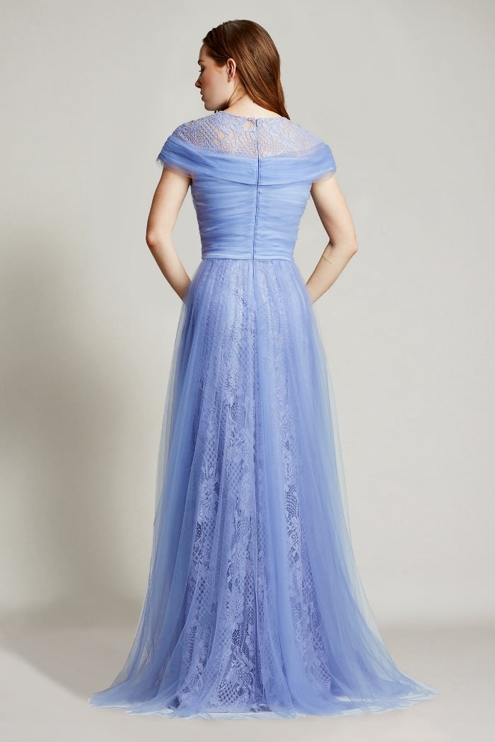 Kayda Crossed Tulle Gown
