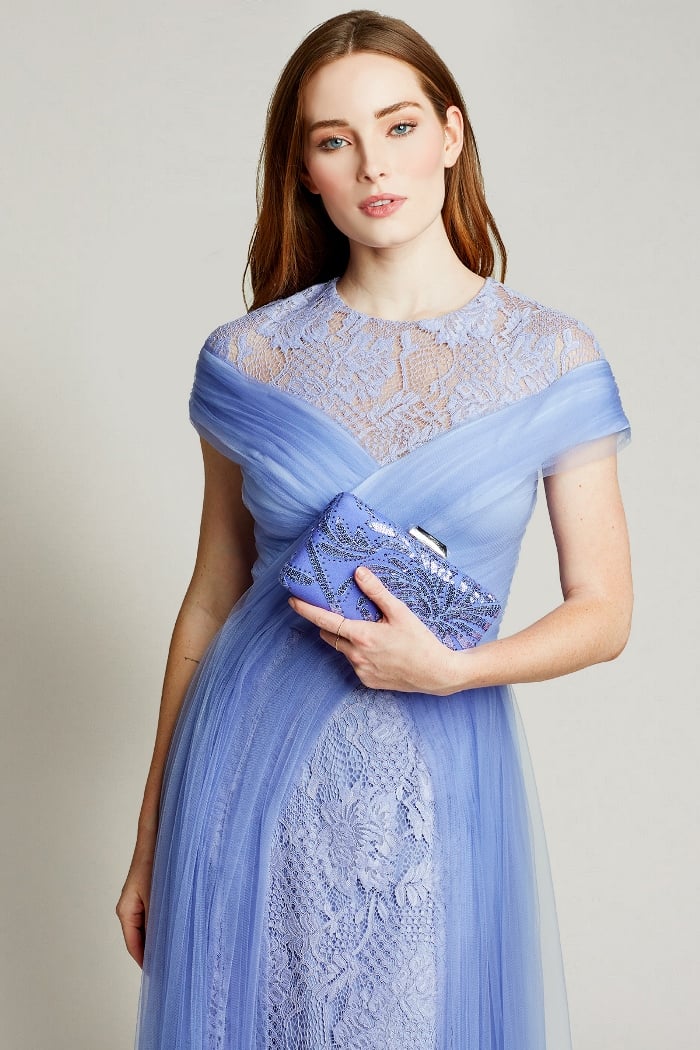 Kayda Crossed Tulle Gown