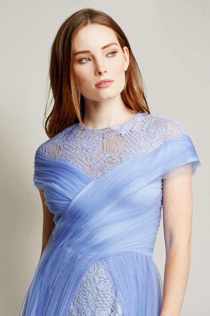 Kayda Crossed Tulle Gown
