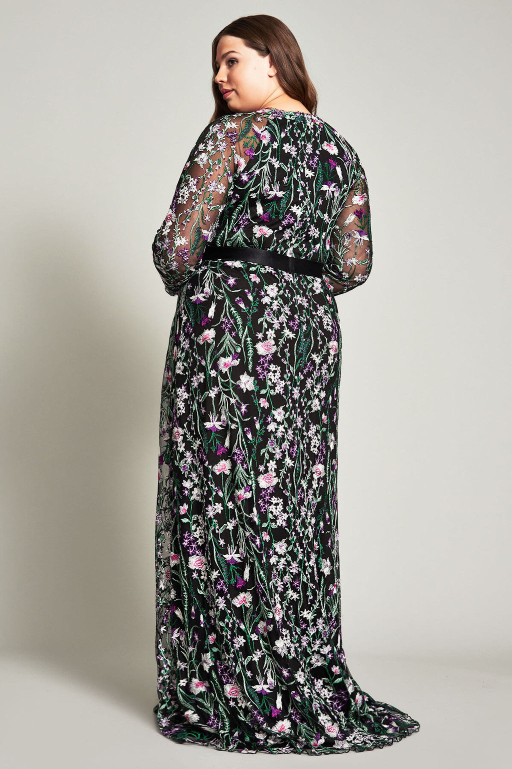 Maiya Embroidered Floral Gown - PLUS SIZE
