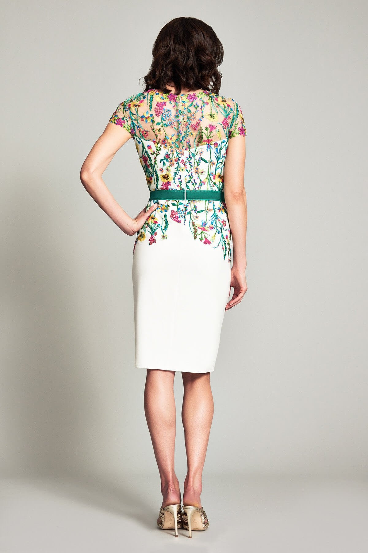 Narumi Neoprene Embroidered Dress