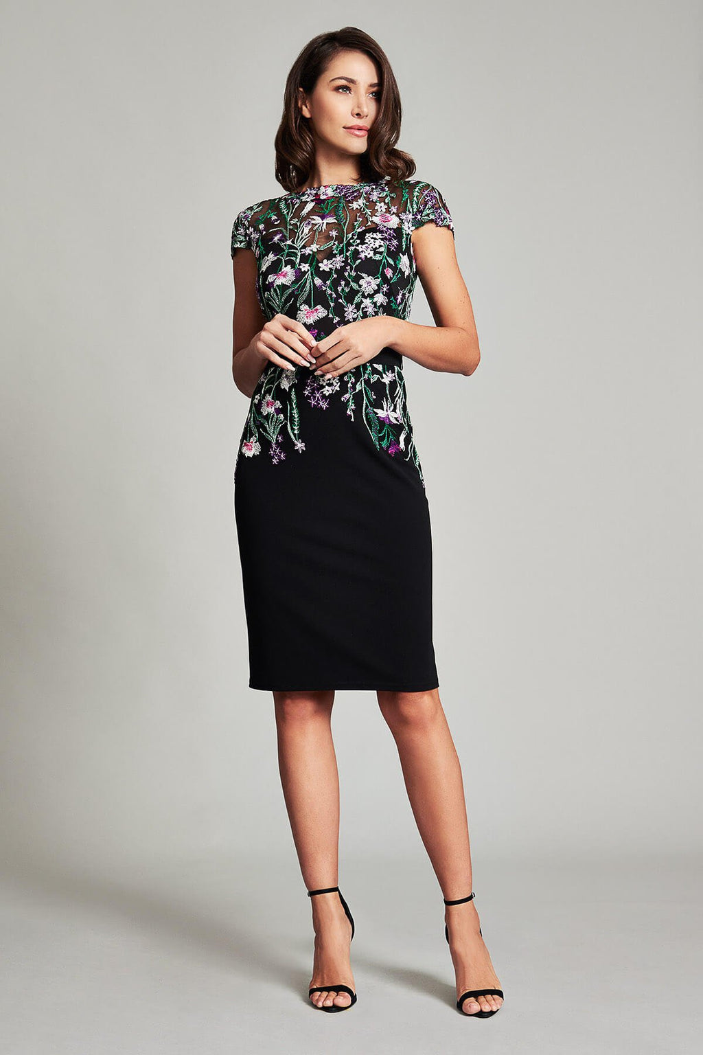 Narumi Neoprene Embroidered Dress