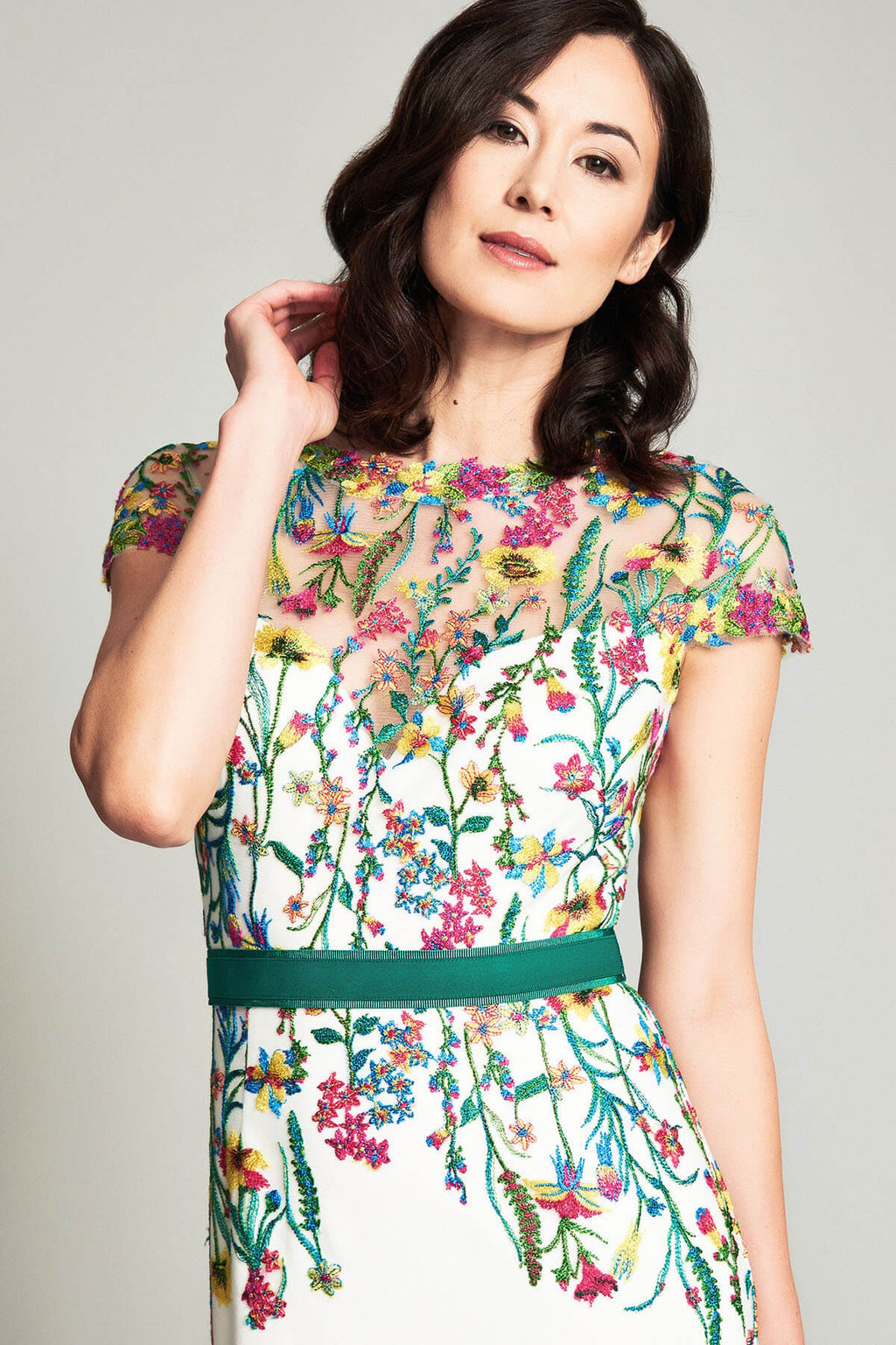 Narumi Neoprene Embroidered Dress