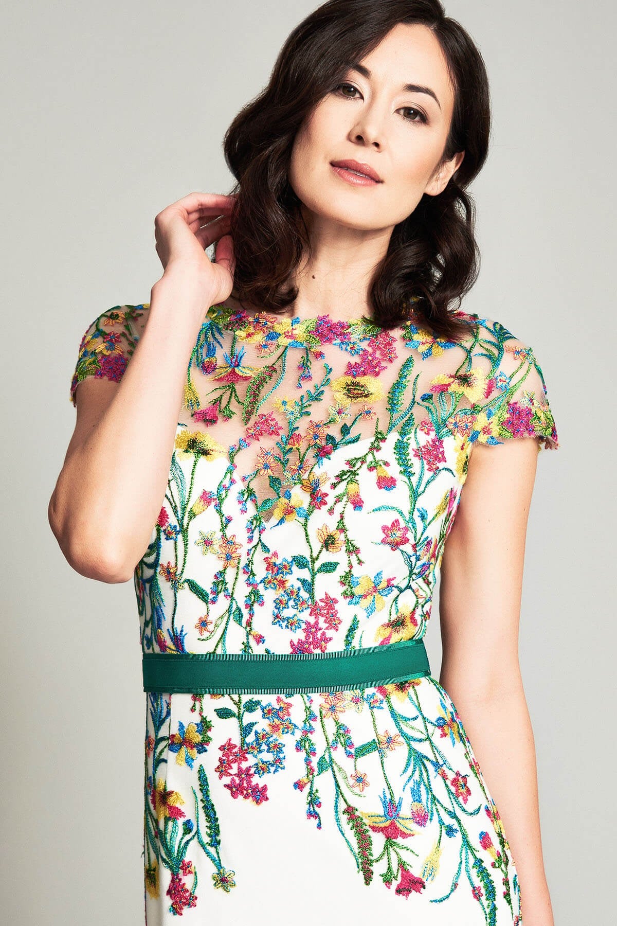 Narumi Neoprene Embroidered Dress