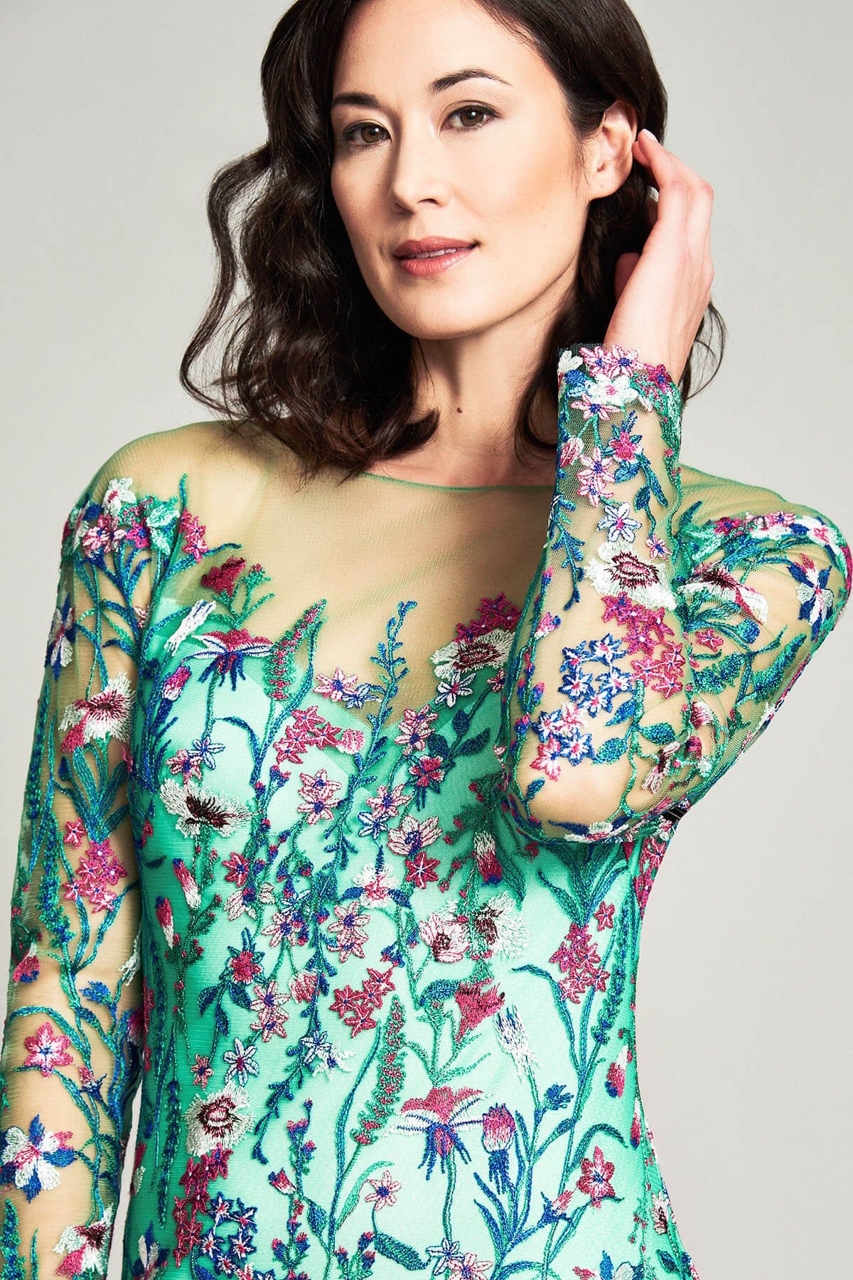 Marri Floral Illusion Gown