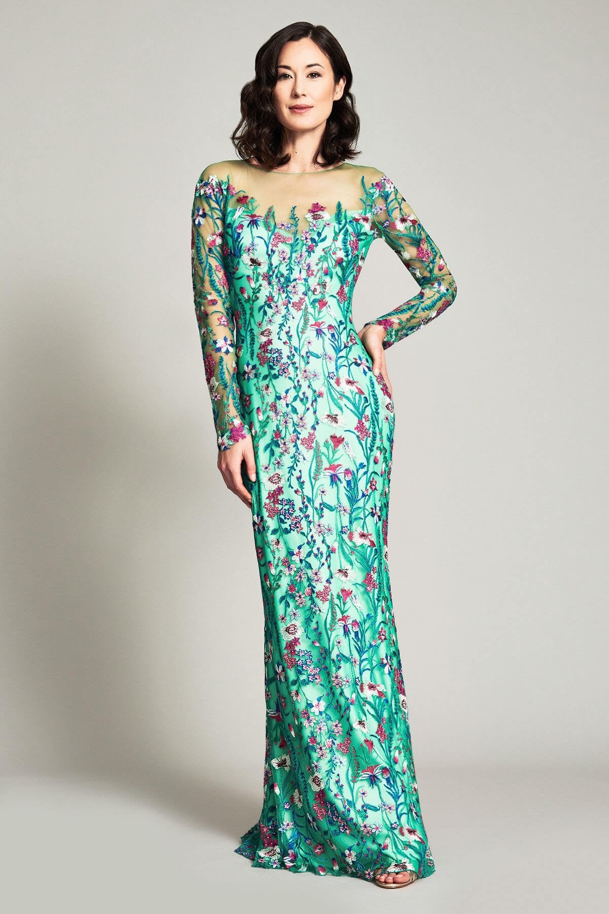 Marri Floral Illusion Gown