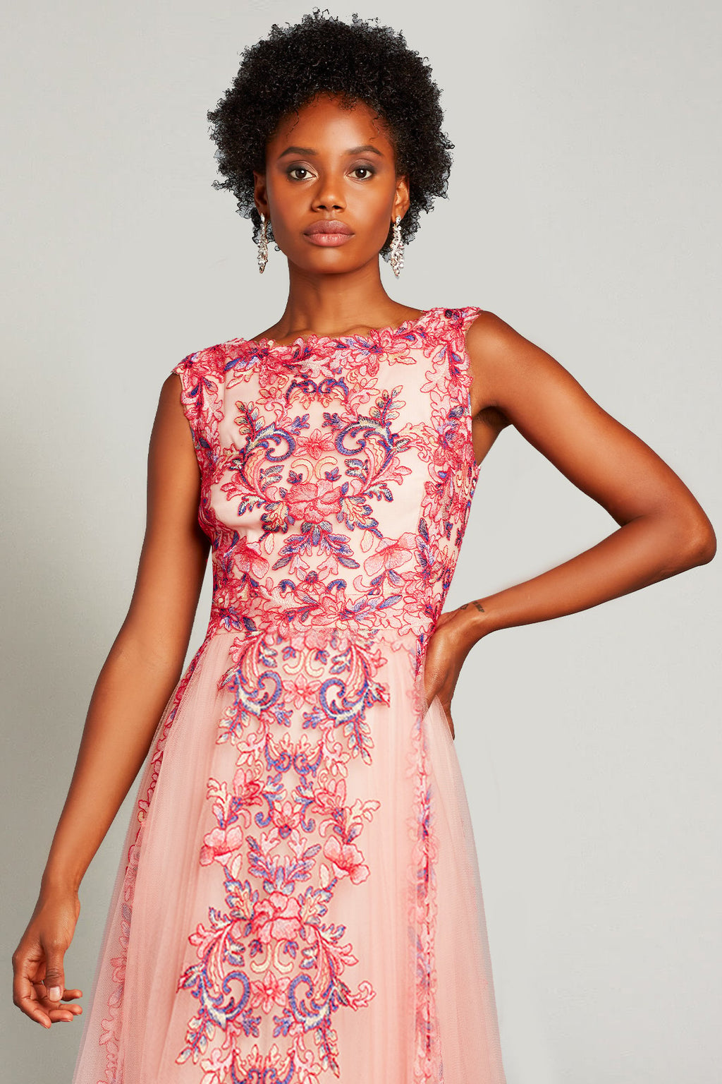 Aina Floral Applique Gown