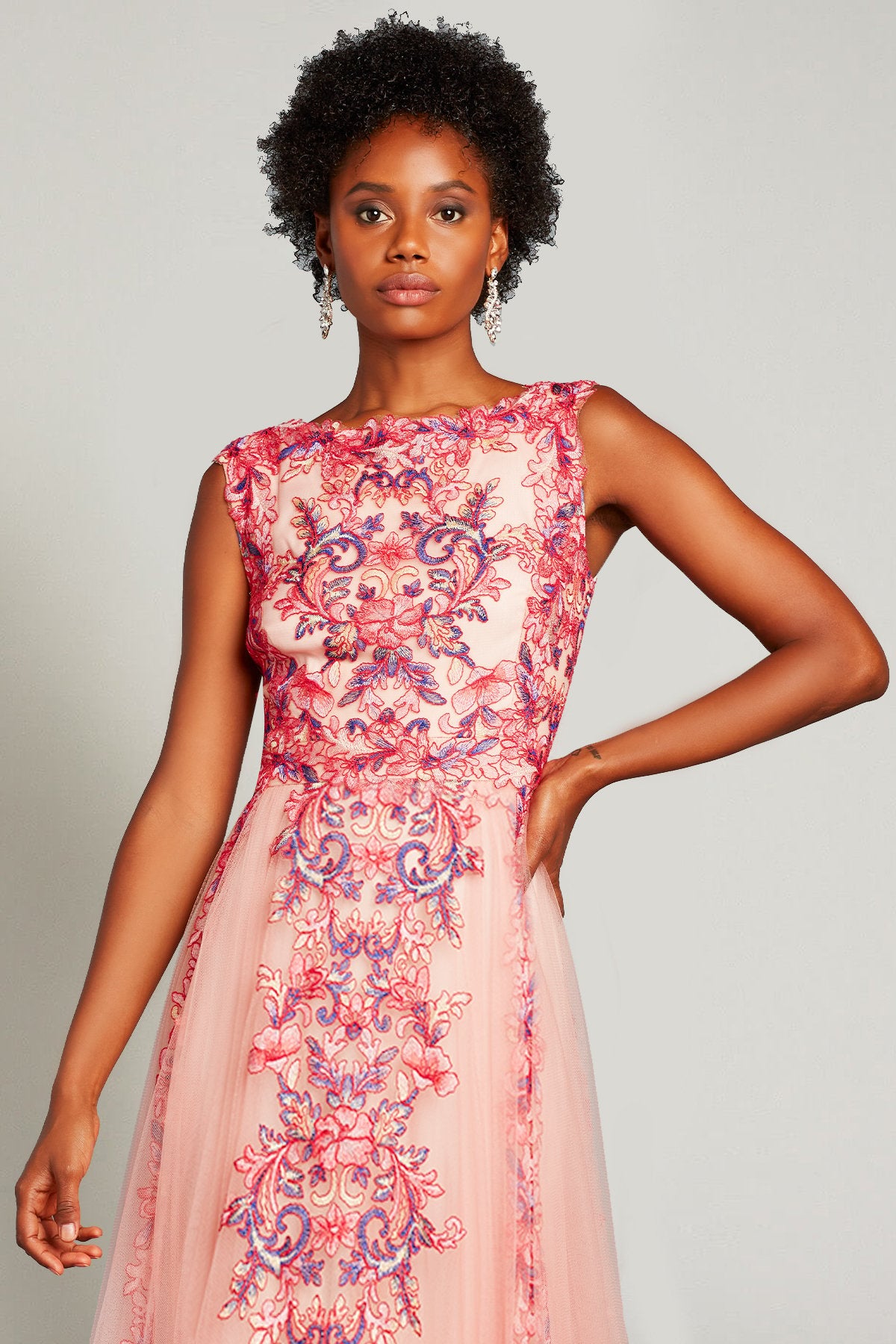 Aina Floral Applique Gown