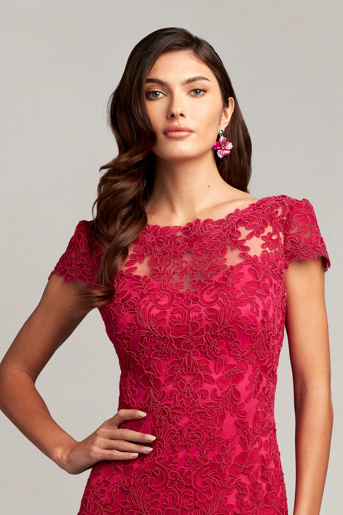 Yuna Embroidered Column Gown