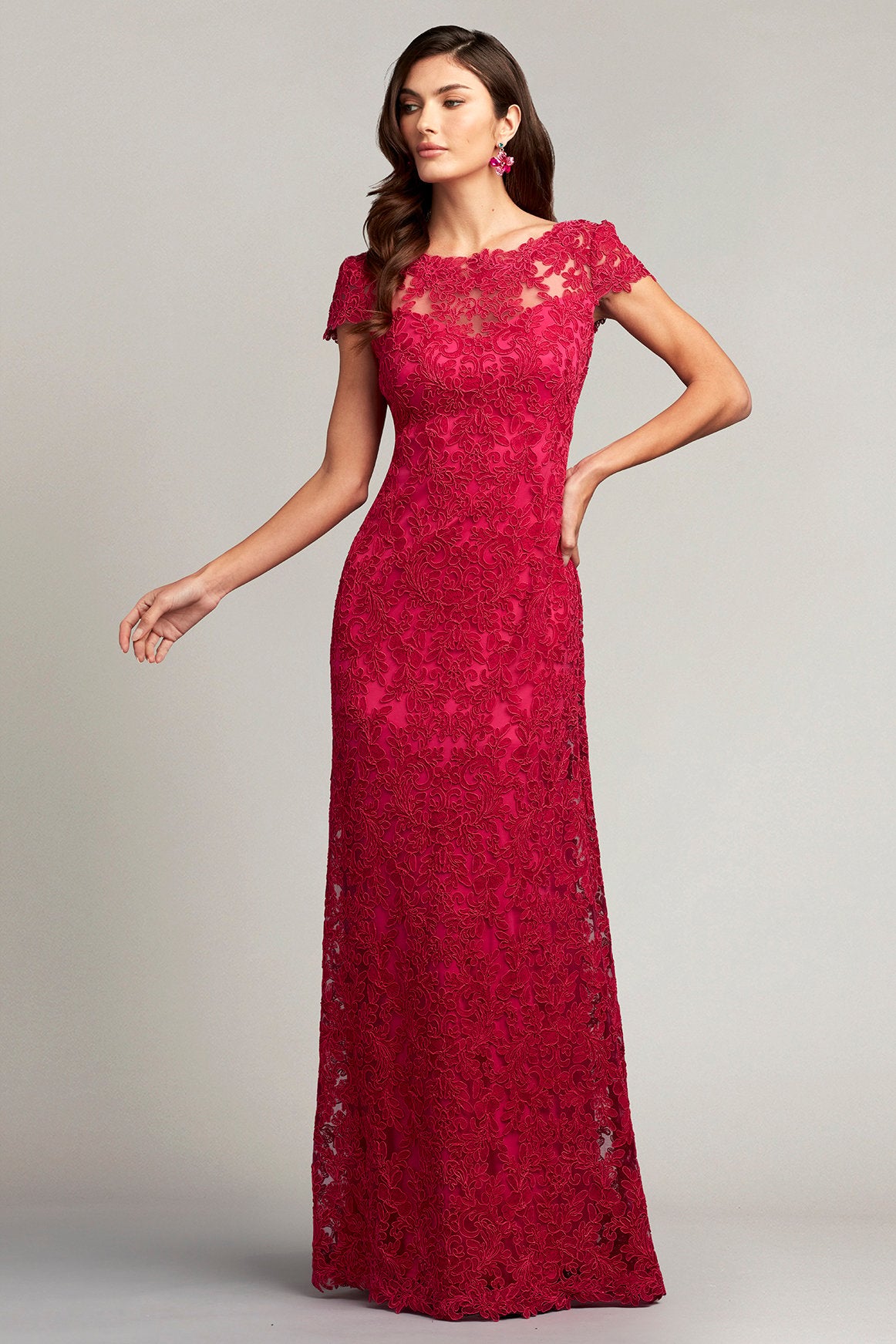 Yuna Embroidered Column Gown