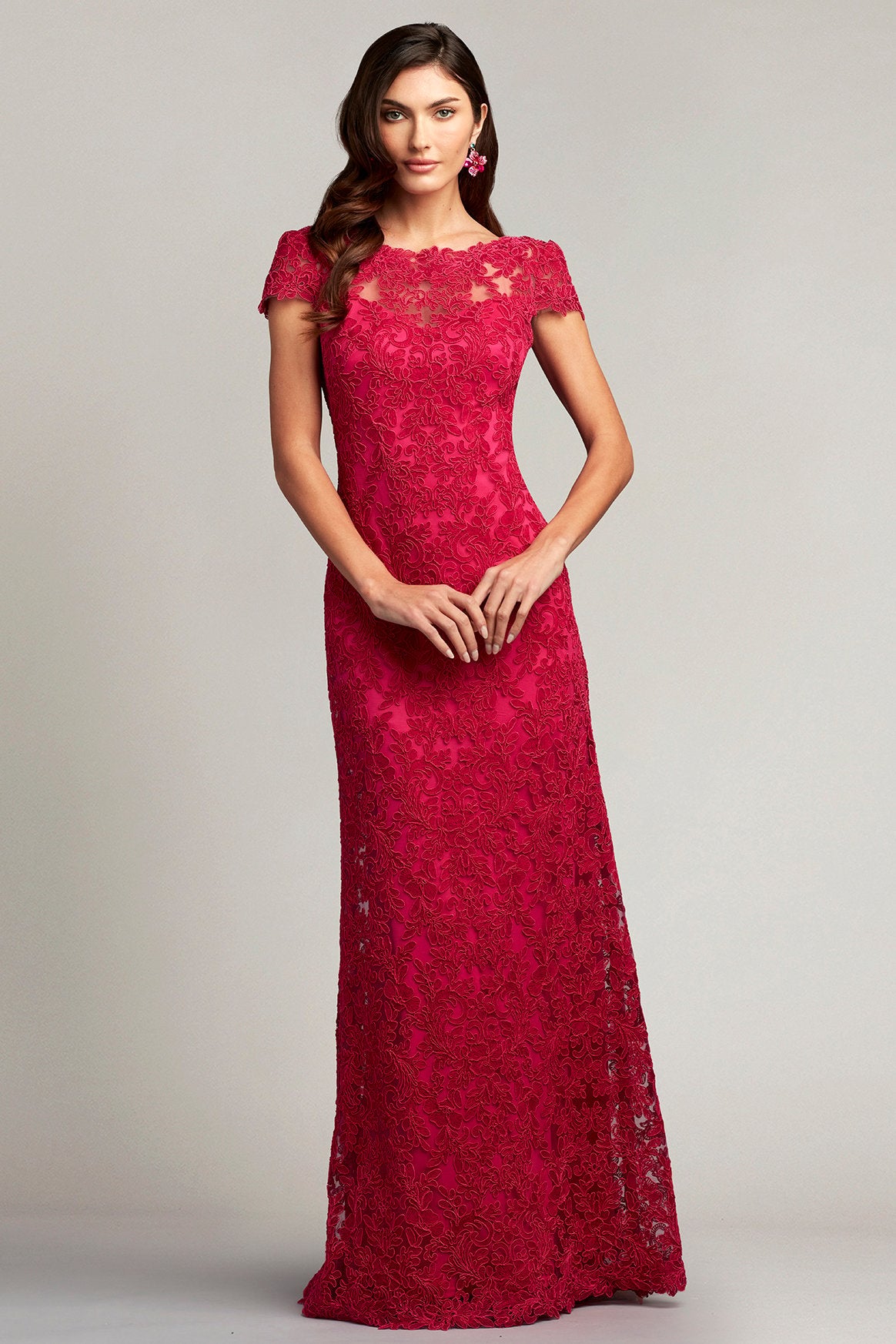 Yuna Embroidered Column Gown