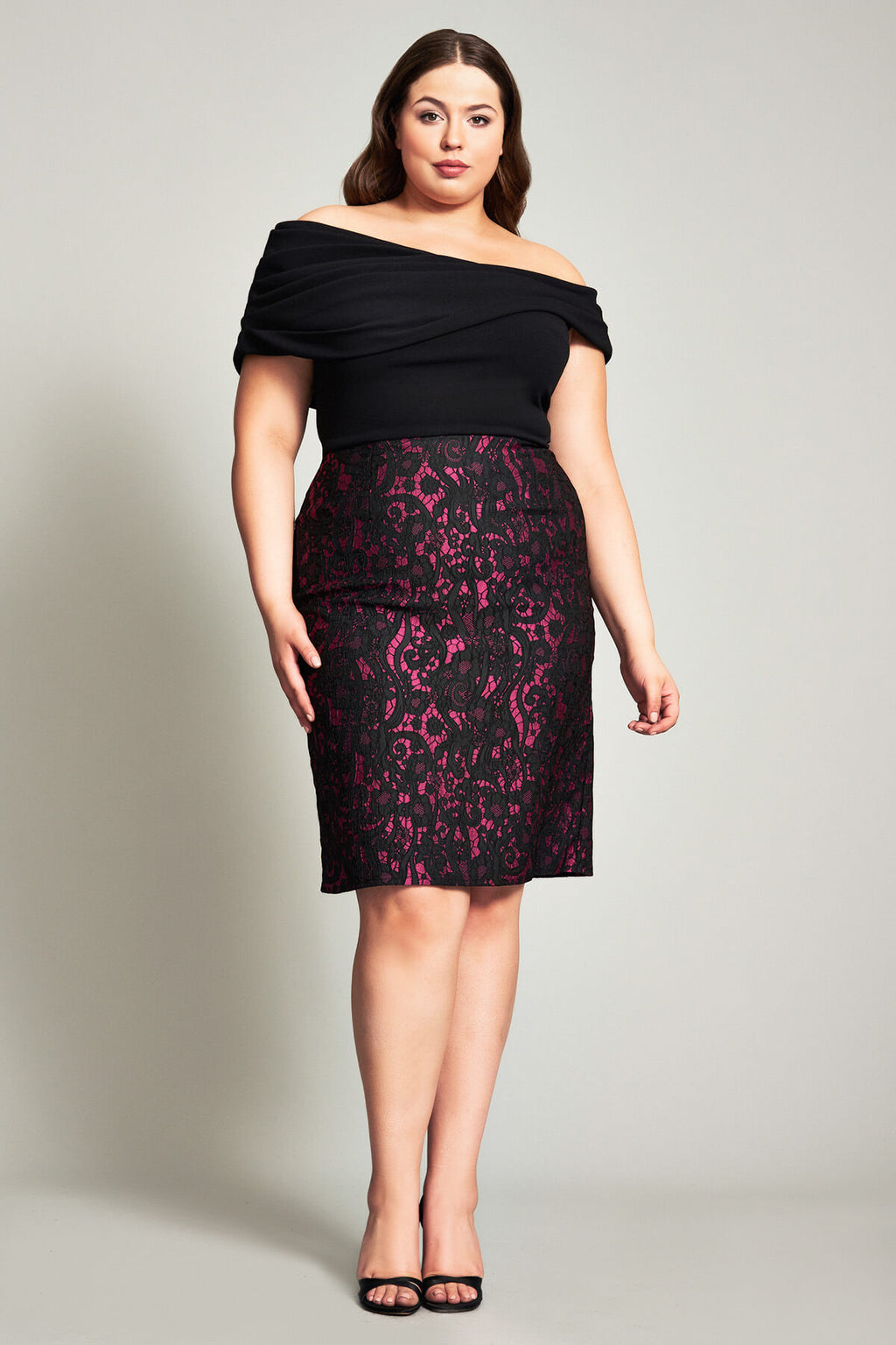 Kei Off-Shoulder Dress-PLUS SIZE