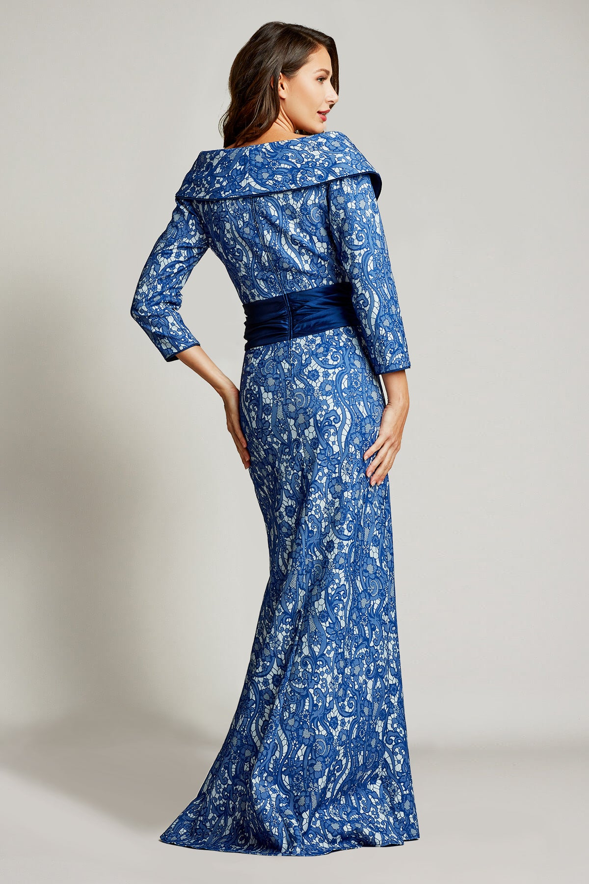Hina Portrait Collar Gown