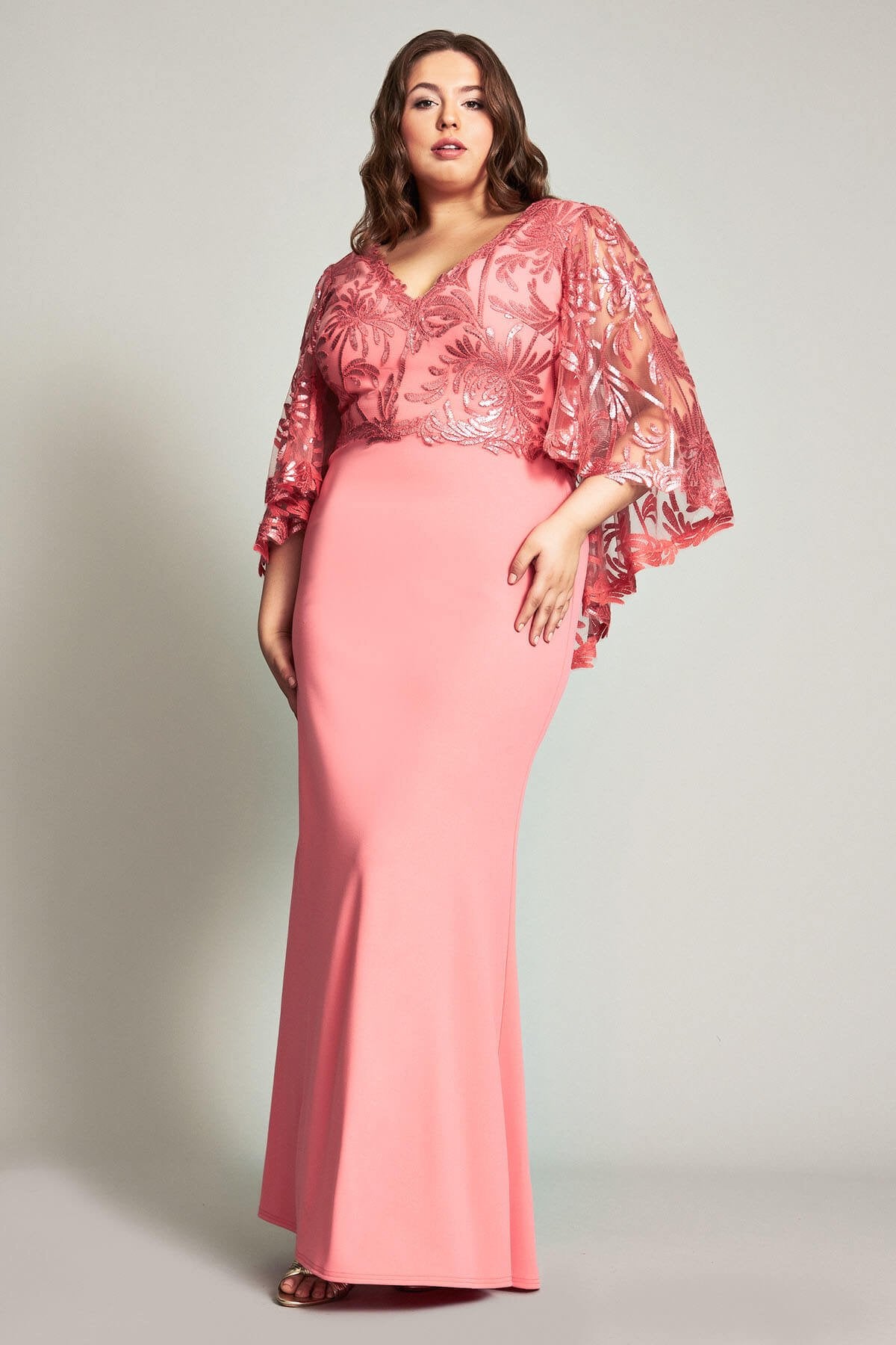 Azumi Flutter Sleeve Gown - PLUS SIZE