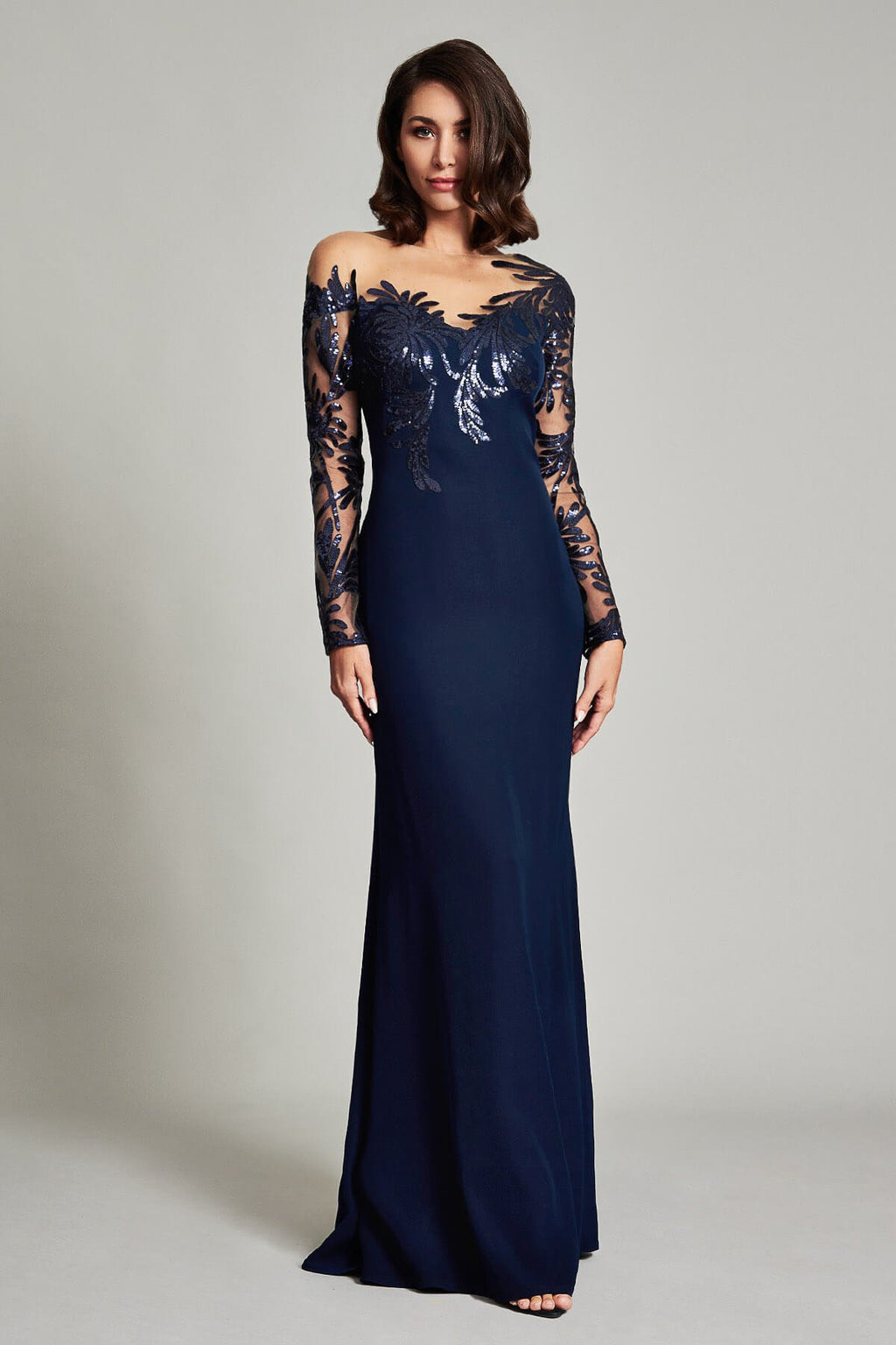 Zelter Asymmetric Floral Gown