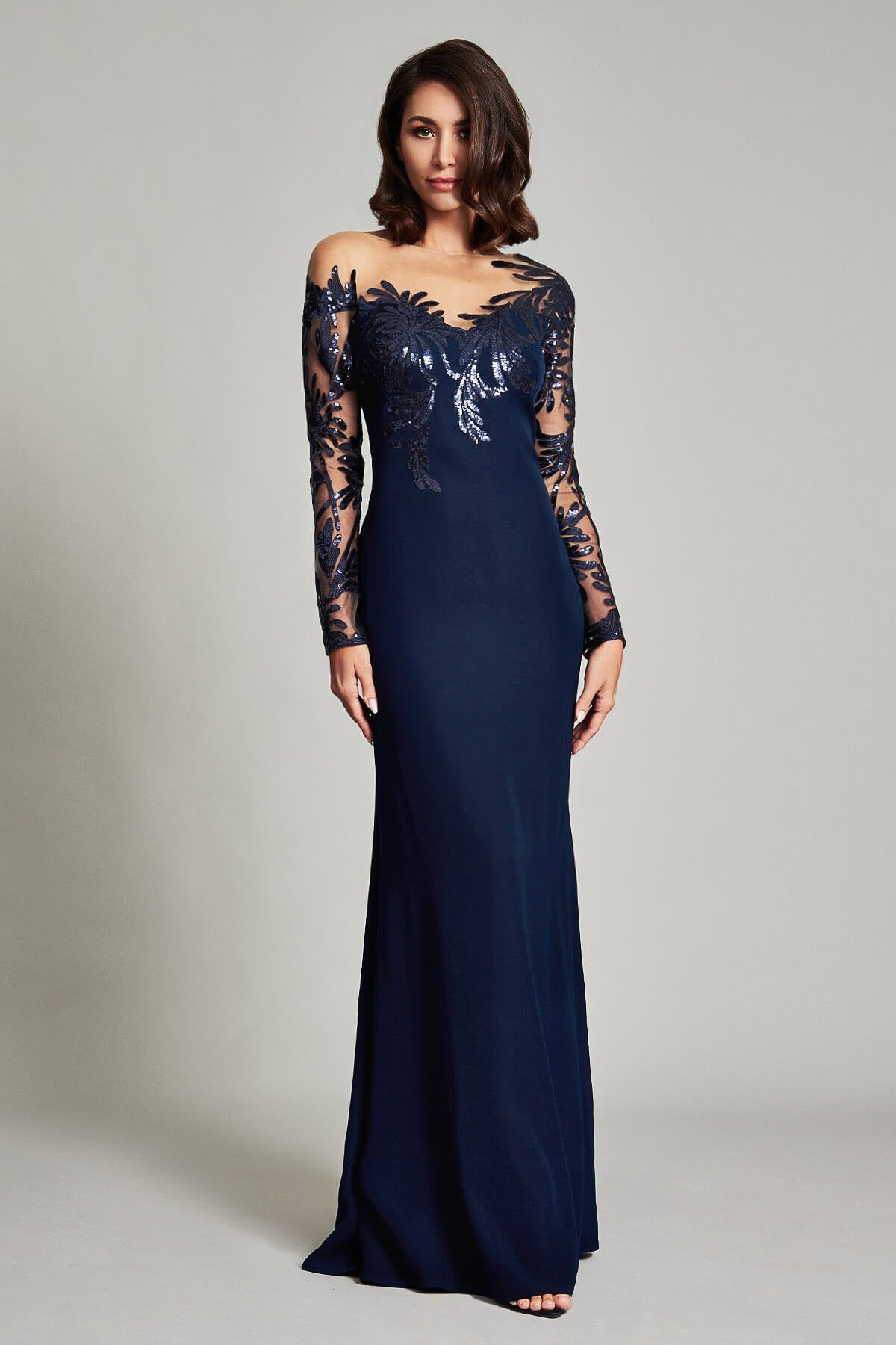 Zelter Asymmetric Floral Gown