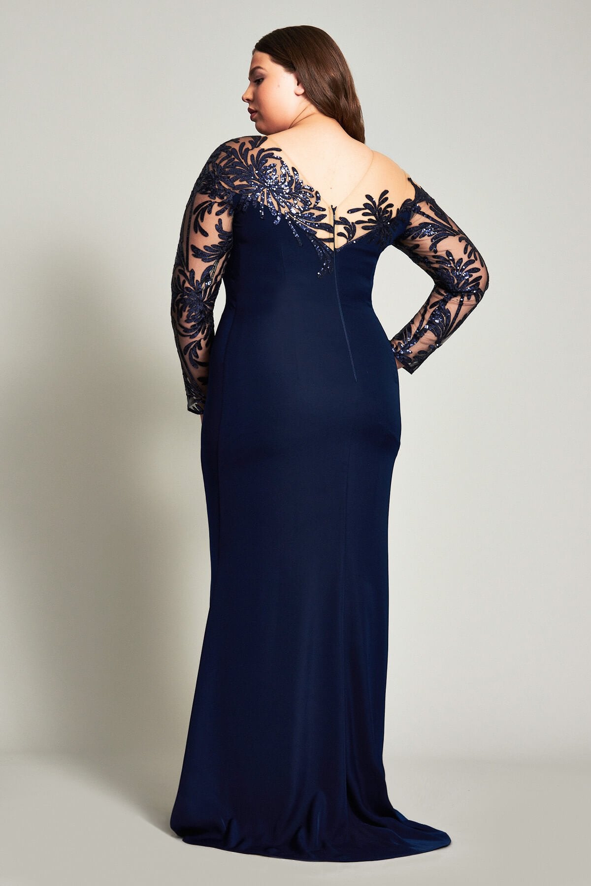 Zelter Asymmetric Floral Gown - PLUS SIZE