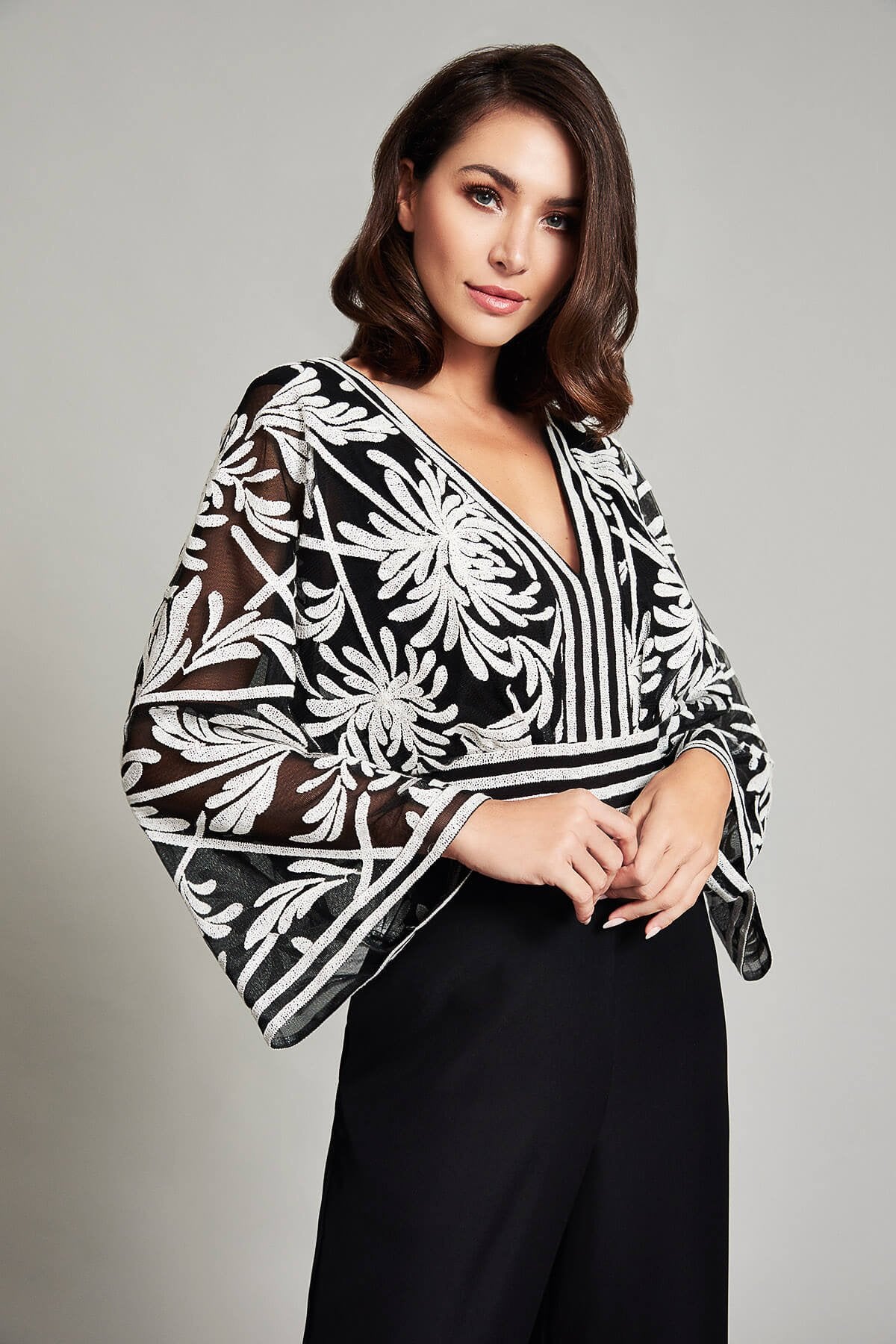 Kairi Chrysanthemum Kimono Jumpsuit